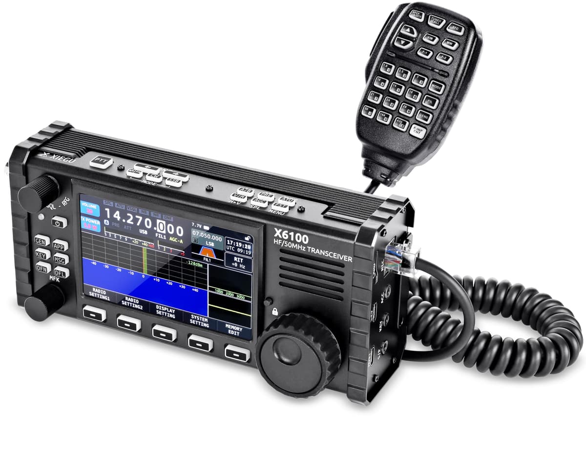 Xiegu X6100 Transceptor HF/50MHz SDR portátil con batería y sintonizador
