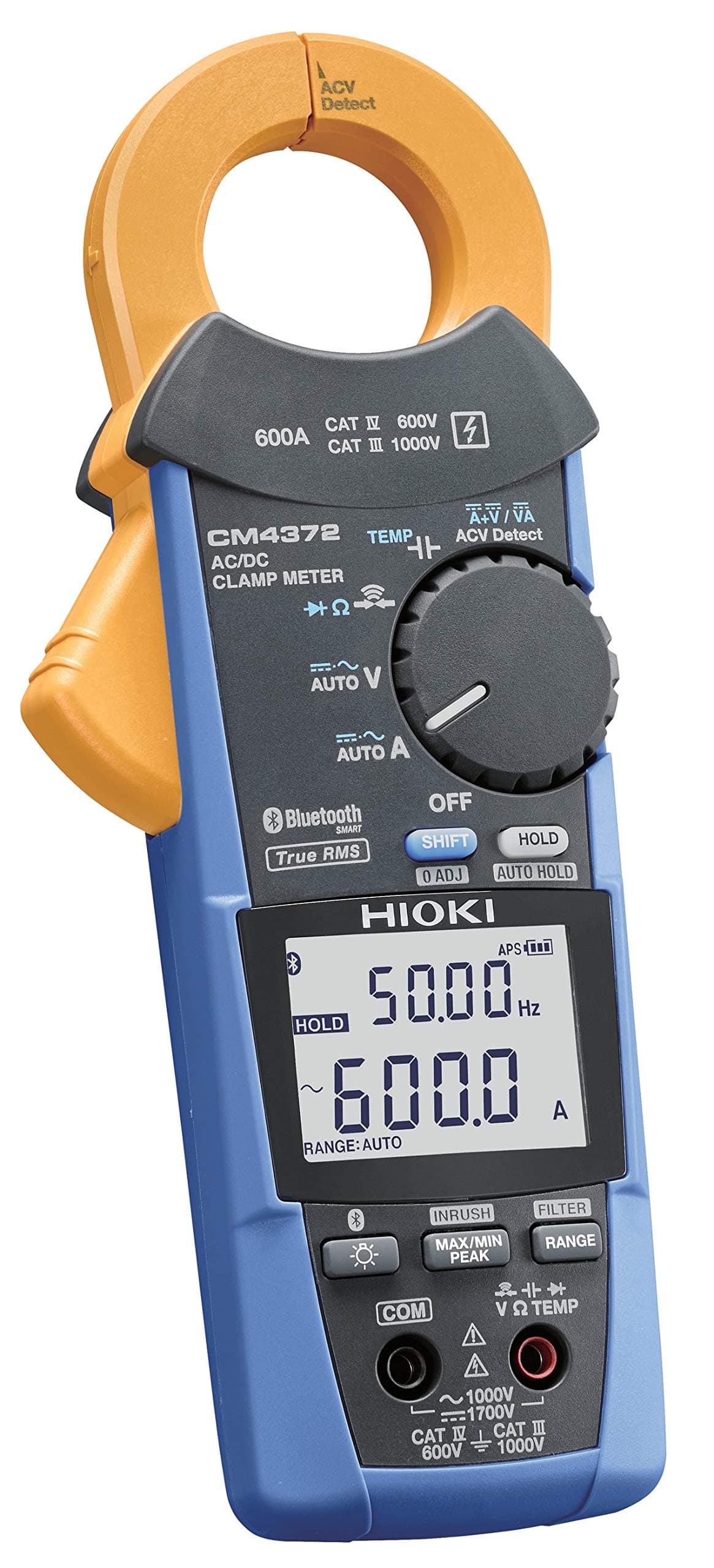 Hioki CM4372 Pinza Amperimétrica TRMS 1000VAC/1500VDC/600A con Bluetooth