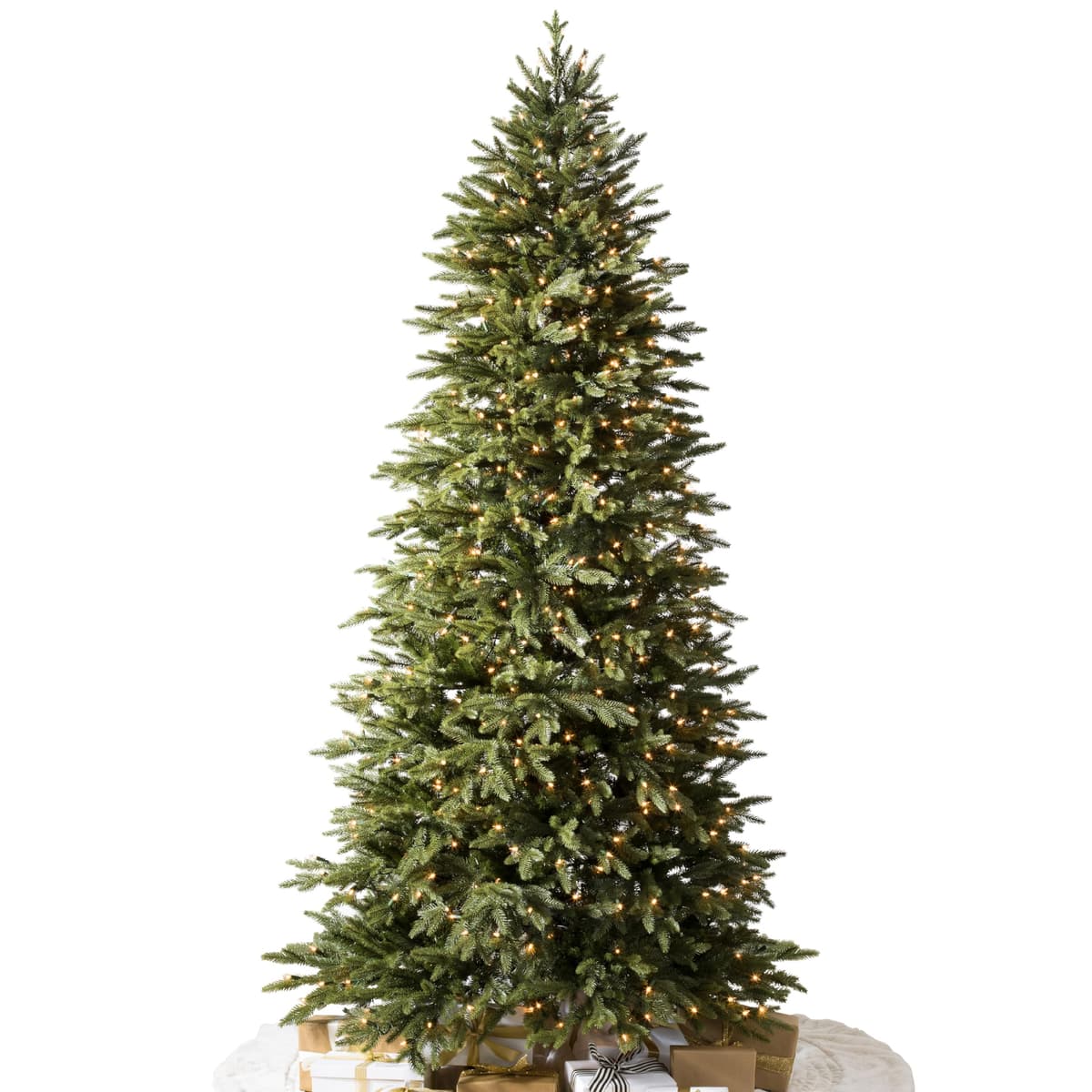 Balsam Hill Silverado Slim 8' - Árbol de Navidad estrecho realista con follaje True Needle y base premium 2806312