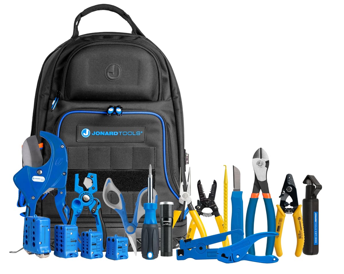 Jonard Tools TK-179B - Kit avanzado en mochila para preparación de fibra óptica