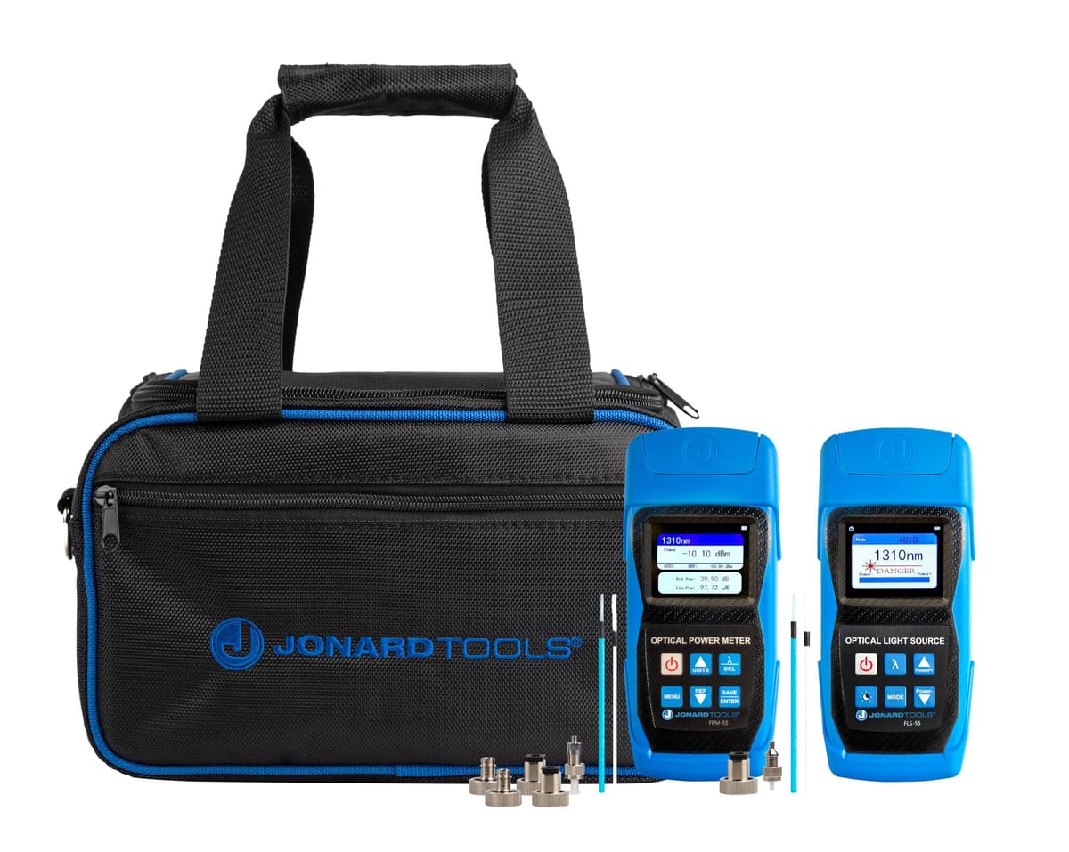 Jonard Tools FPL-5555 Kit Medidor de Potencia y Fuente Óptica para Fibra (FPM-55 + FLS-55) -2025