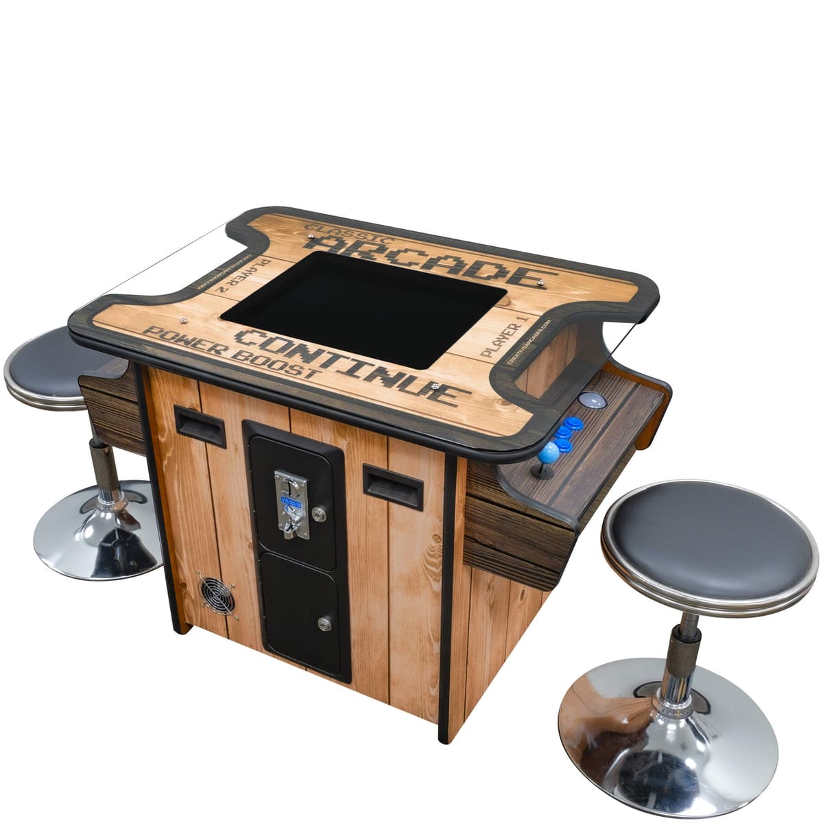 Creative Arcades Máquina Arcade Cocktail Comercial Tamaño Completo | 2 Jugadores | 412 Juegos | Pantalla 19" | Incluye 2 Bancos | 3 Años de Garantía 332141WG