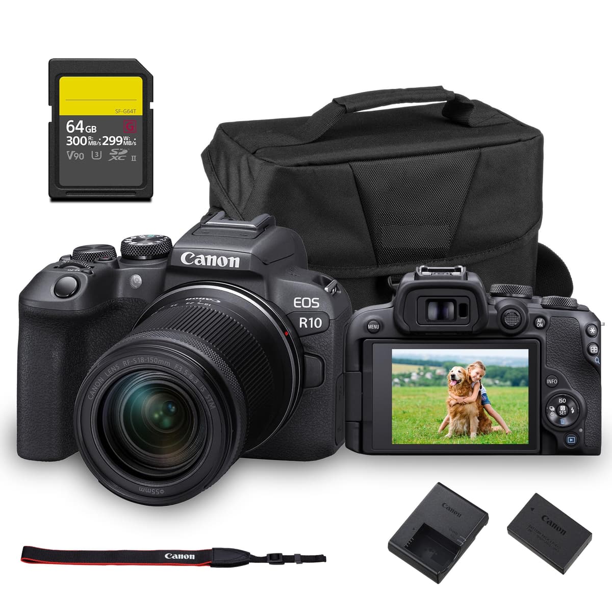 Canon EOS R10 con RF-S 18-150mm - Kit Mirrorless 24.2MP, 4K60, Dual Pixel AF, +64GB + Bolso 5331C016_EDIP_1