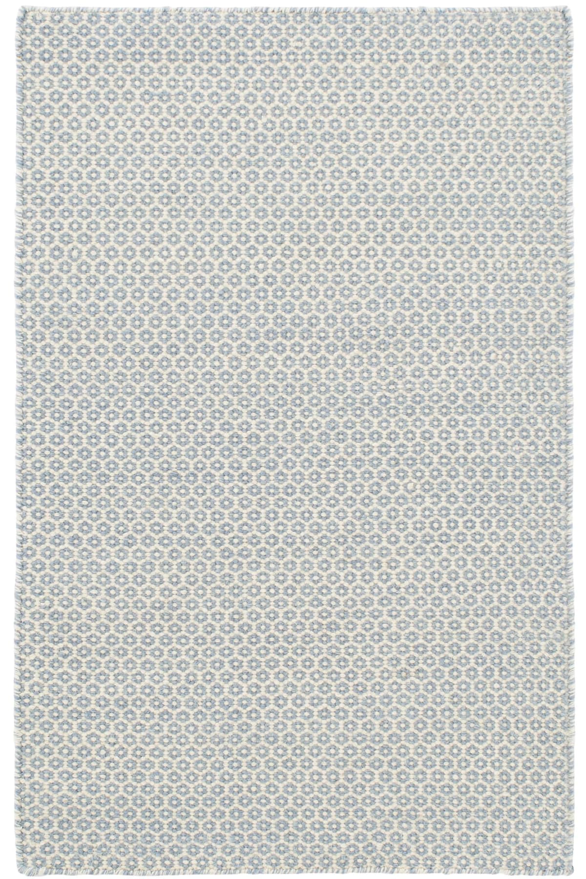 Dash & Albert Alfombra Honeycomb French Blue/Ivory 5 x 8 ft tejida a mano RDA446-58