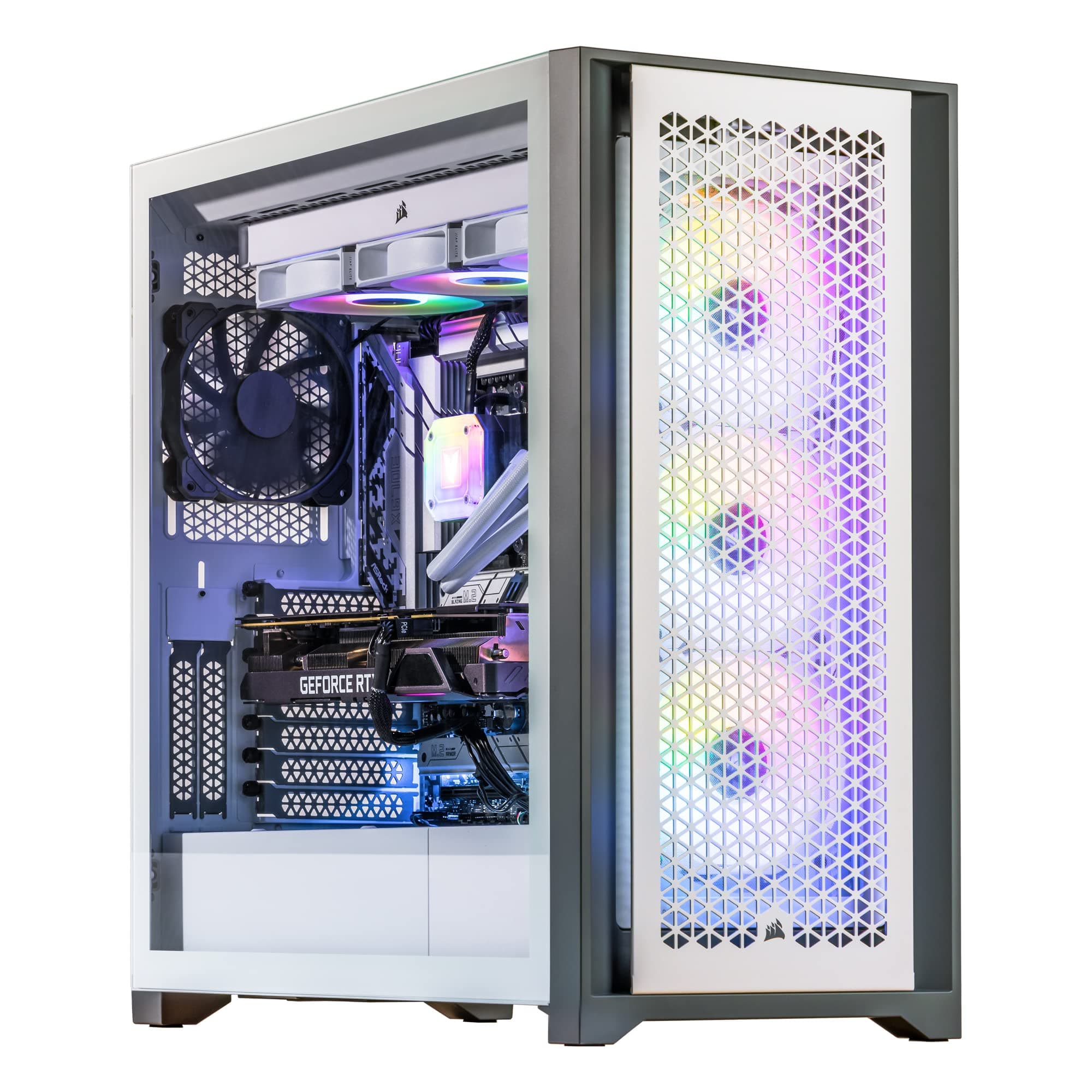 Velztorm White Aciex 3D Gaming Desktop PC VELZ0078 - Ryzen 7 7800X3D, RTX 3070, 32GB DDR5, 512GB SSD + 1TB HDD, Win11 Pro VELZ0078-3070-276411