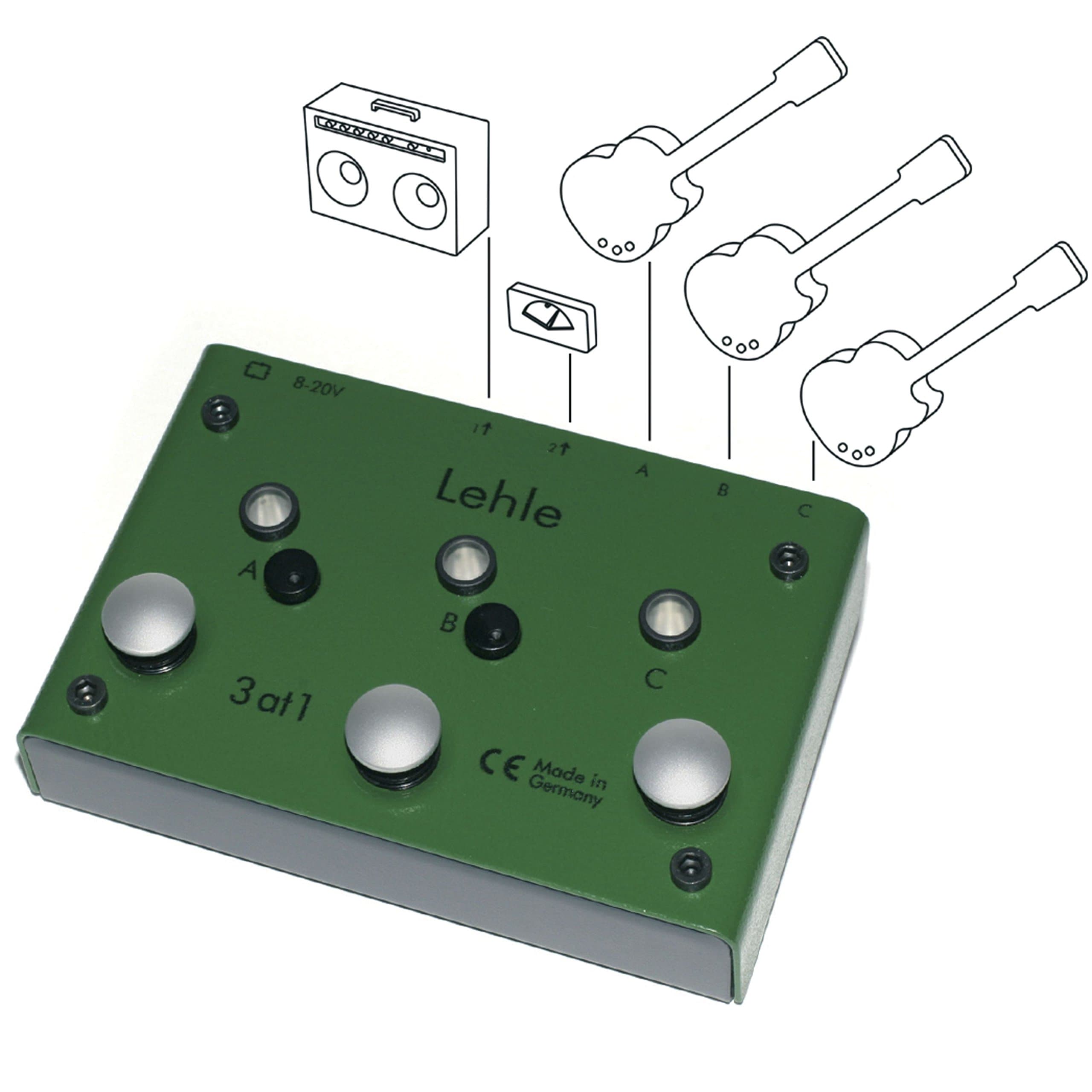 Lehle 3 a 1 Interruptor Estéreo para Instrumentos 3AT1SGOS