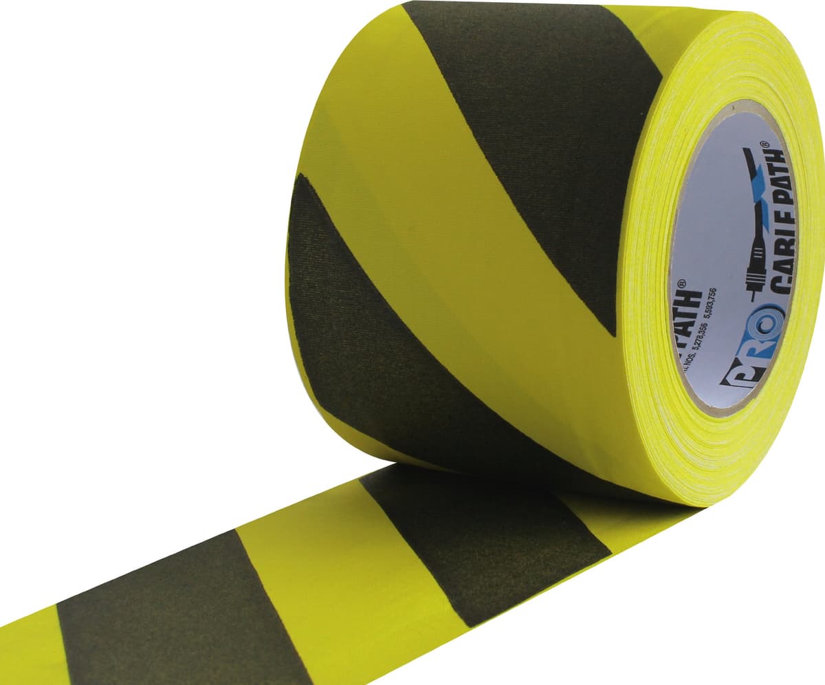 ProTapes Cable Path Gaffers Tape 6" x 30 yd Negro/Amarillo, Pack de 8 Pro-Cable-Path-12.5-6x30-BY