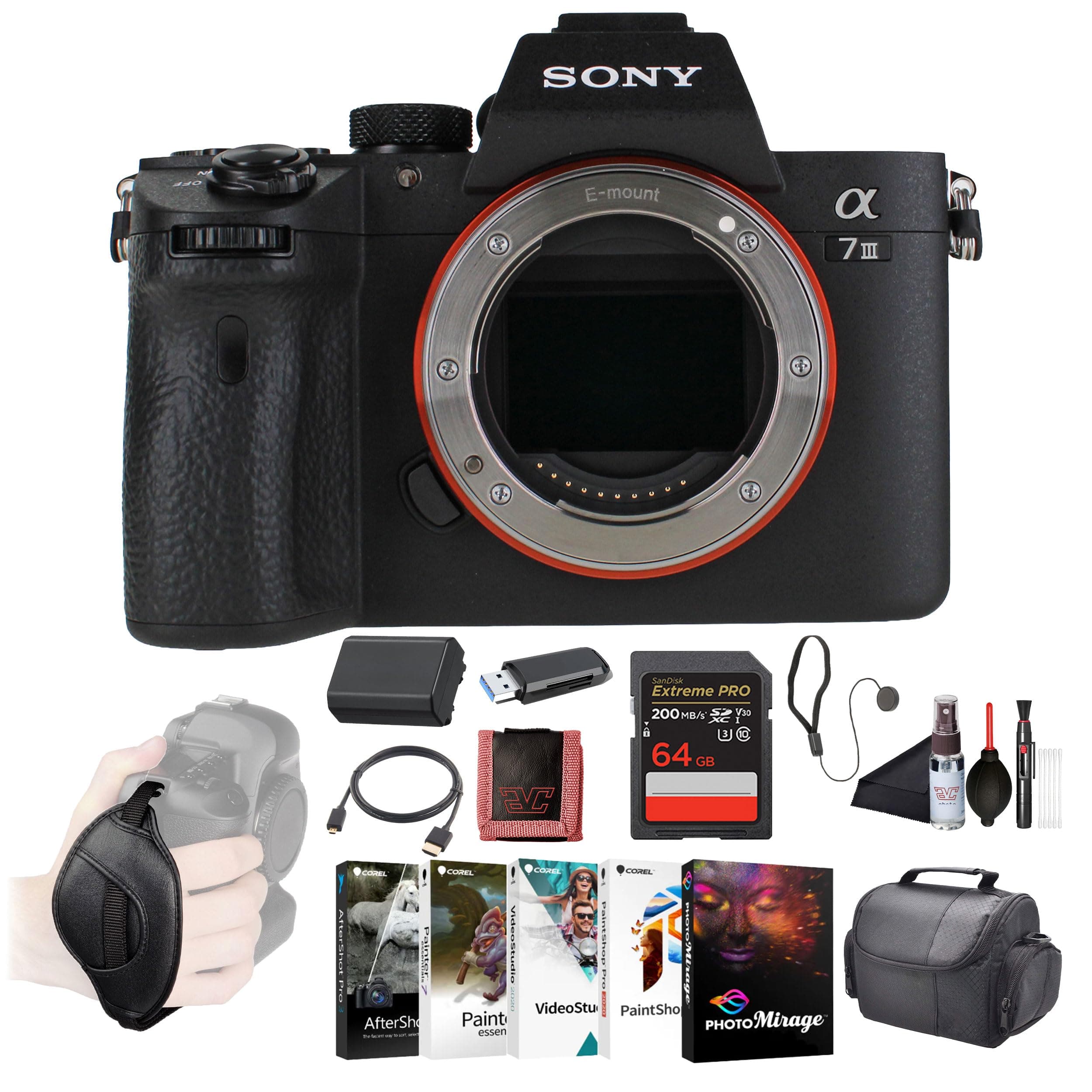 Sony a7 III (ILCE7M3/B) - Mirrorless full-frame 24.2MP, 10 fps, bundle con accesorios ILCE7M3B_AV_2