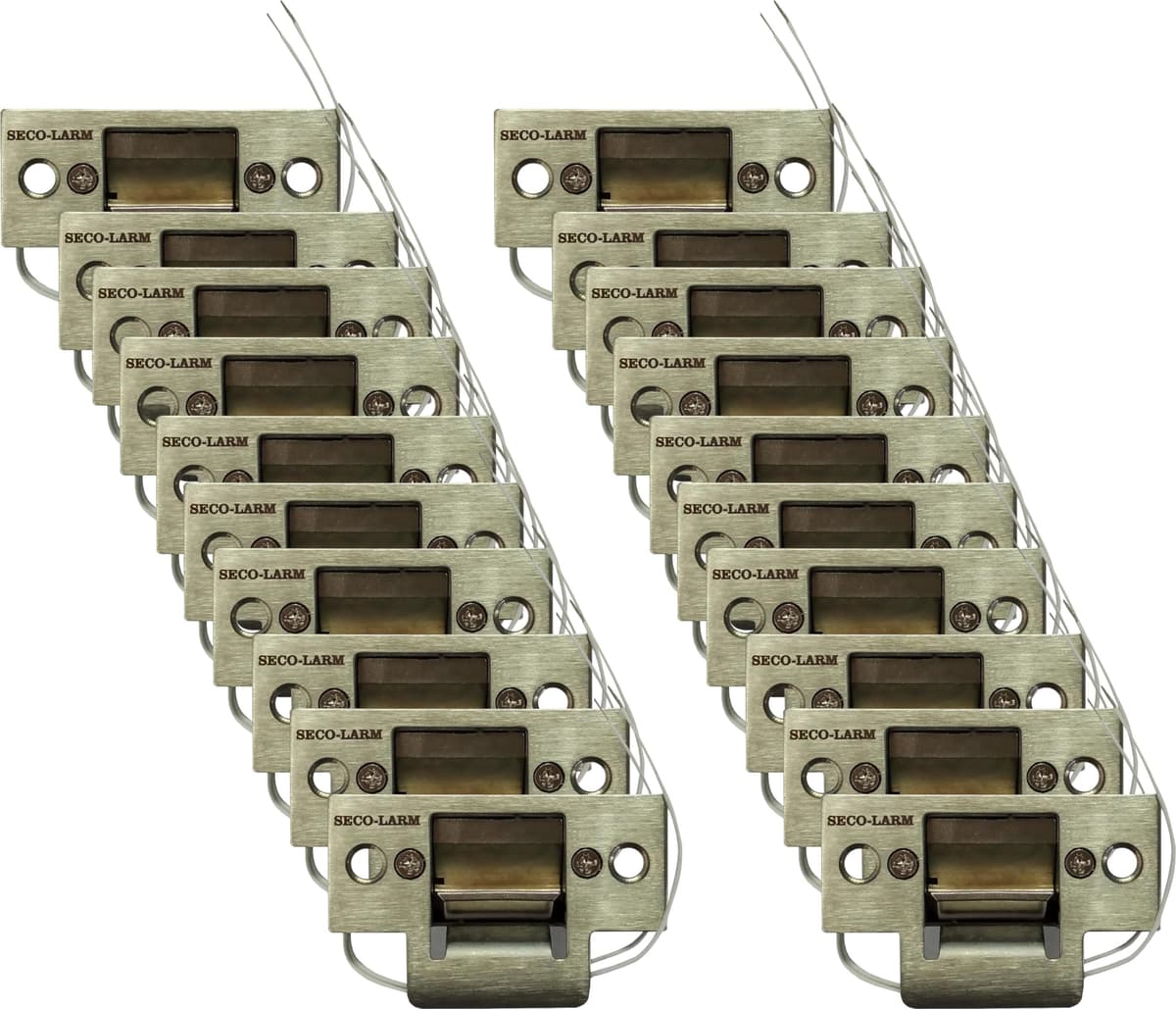 Seco-Larm SD-991A-D1Q Pack de 20 Cerrojos Eléctricos Mini No-Cut para Puertas Interiores