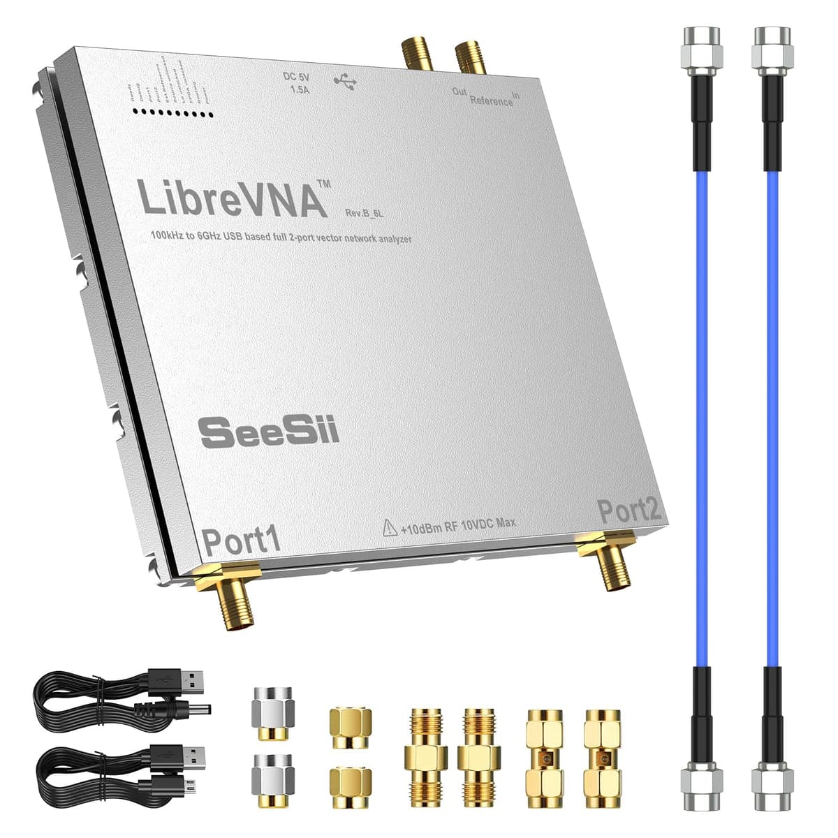Seesii LibreVNA 2.0 Vector Network Analyzer 100kHz-6GHz, 2-Port USB LI58USWU1173FBA
