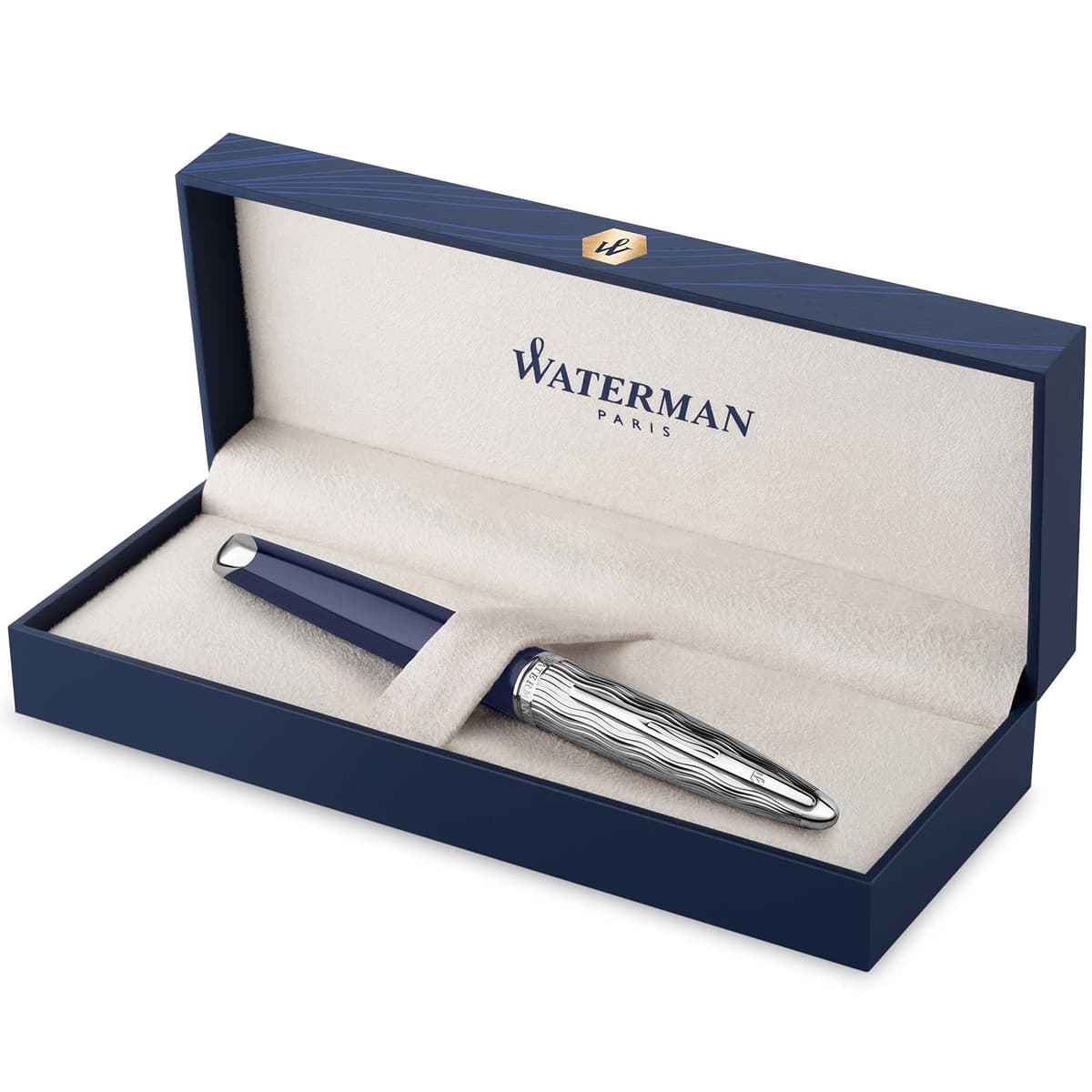 Waterman Carène L’Essence du Bleu - Pluma fuente metálica con laca azul 2166344