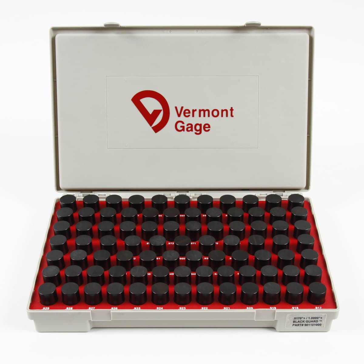 Vermont Gage Go Pin Gage Set Clase ZZ 0.6260-0.7500" (125 pzas) 101100700