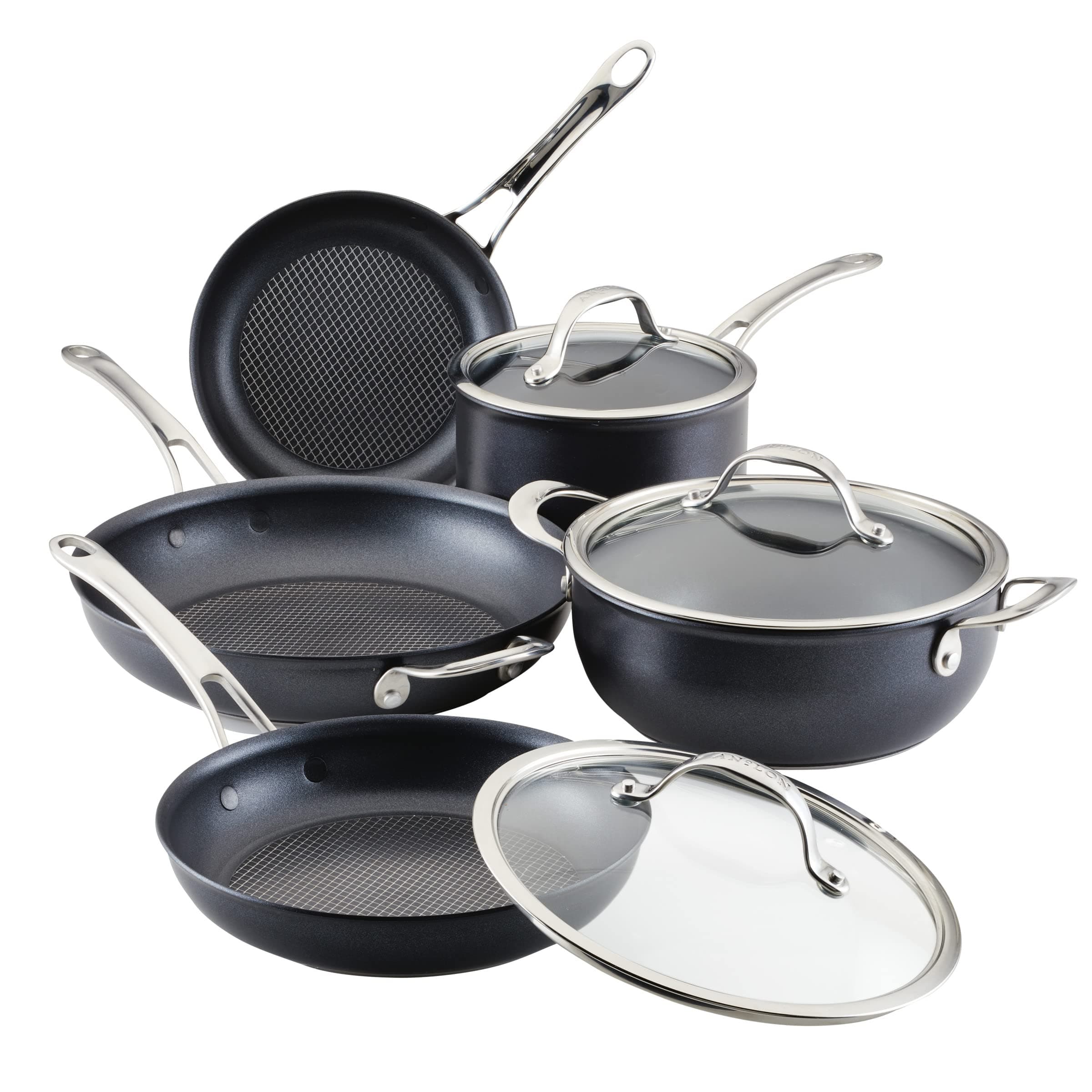 Anolon X Juego de Cocina 8 Piezas Dark Gray 14389-TE02