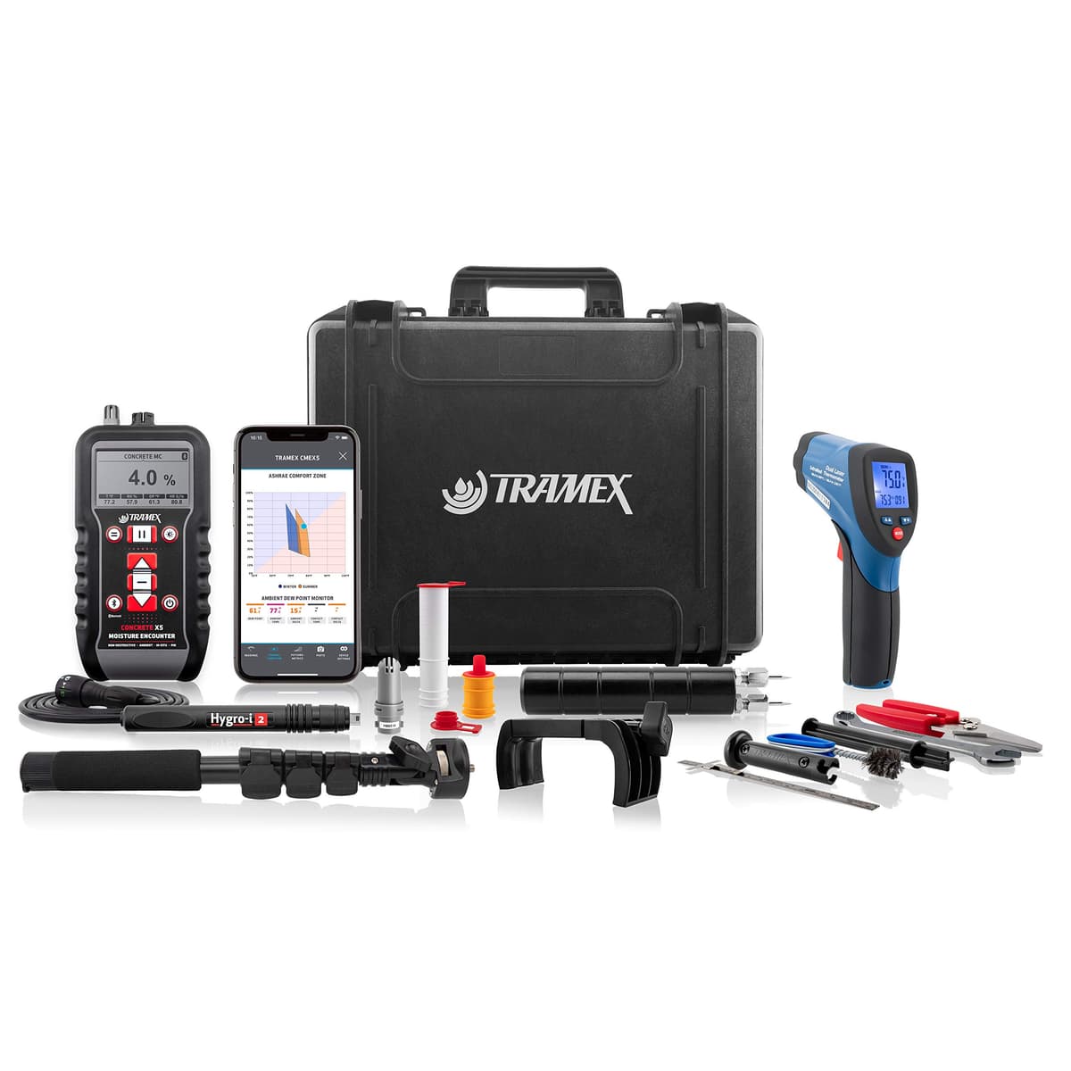 Tramex Flooring Inspector Kit FIK - Medidor de humedad para concreto y madera