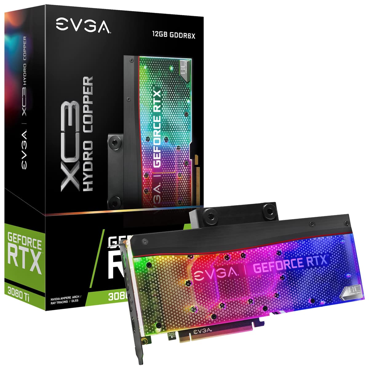 EVGA GeForce RTX 3080 Ti XC3 ULTRA HYDRO COPPER GAMING, 12G-P5-3959-KR, 12GB GDDR6X, LED ARGB, Placa Trasera Metálica