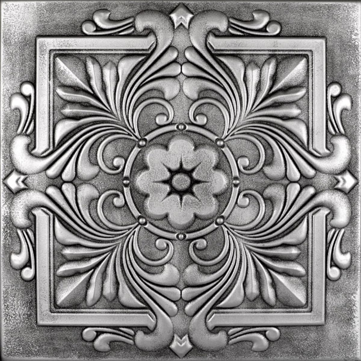 À LA MAISON CEILINGS R14 Paneles Victorian de Espuma para Pegar (Pack 144) Antique Silver R14as-144
