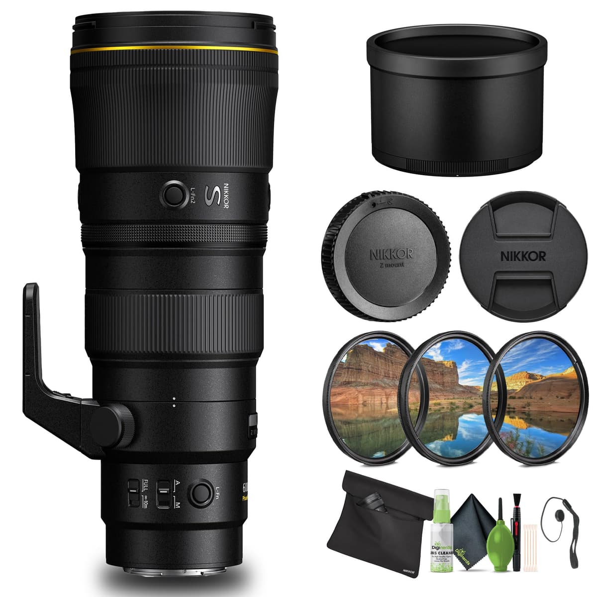 Nikon NIKKOR Z 600mm f/6.3 VR S + Kit de Filtros, Cap Keeper y Kit de Limpieza (Renewed) 20122_EDIRE_1