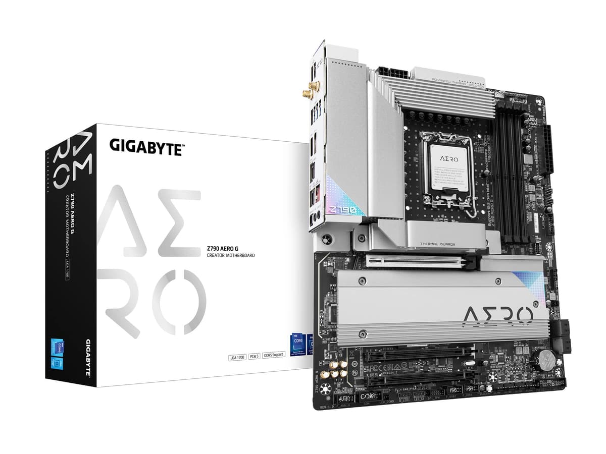 GIGABYTE Z790 AERO G (LGA 1700/ Intel Z790/ ATX/ DDR5/ 5 × M.2 5.0/ PCIe 5.0/ USB 3.2 Gen2x2 Type-C/ Wi-Fi 6E/ LAN Intel 2.5 GbE/ Placa madre)