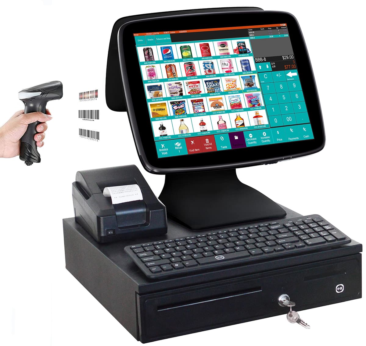 MEETSUN POS A3D SET03 Terminal Punto de Venta Windows 15" + 11.6" (SET03) MEETPOSA3D-LS