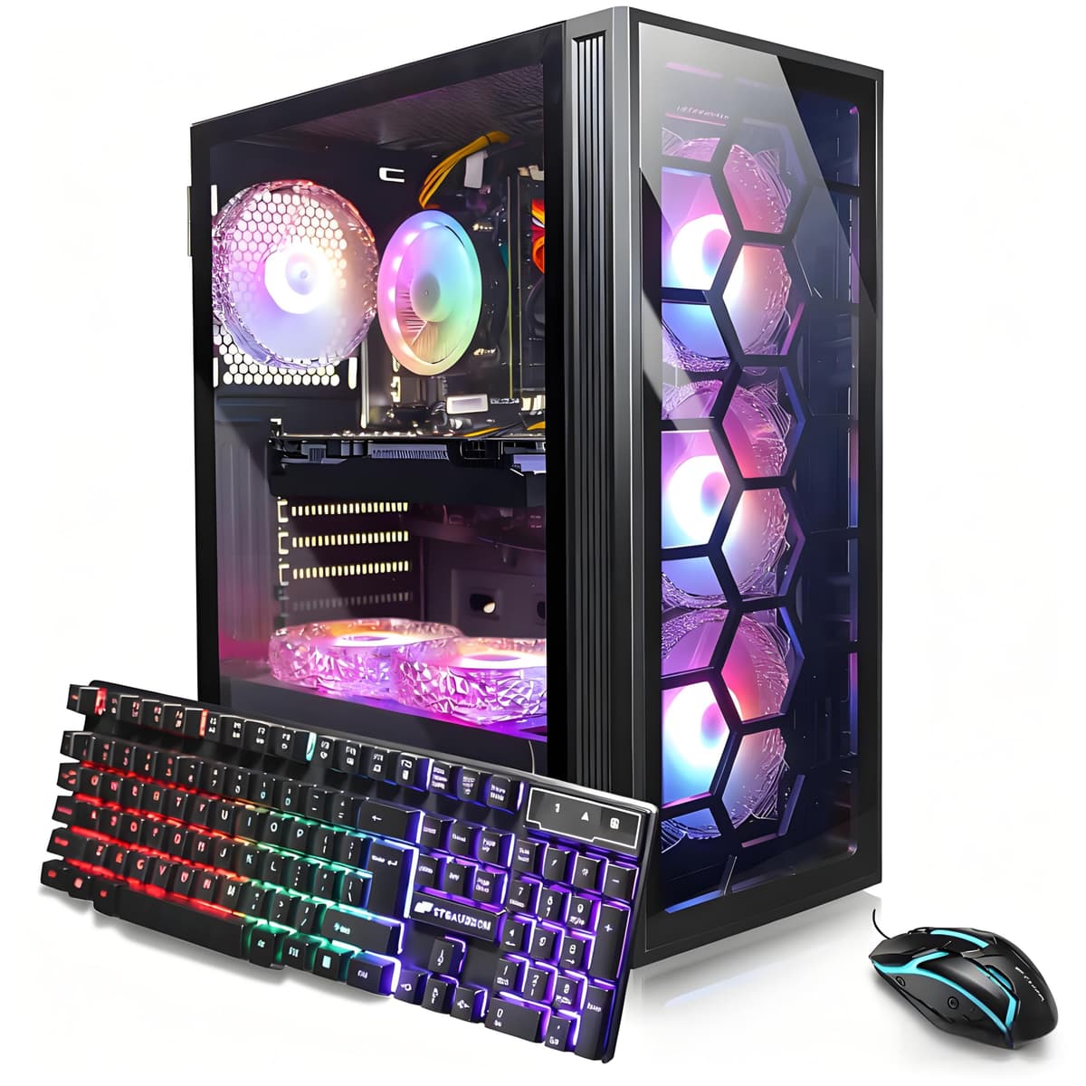 PC de Escritorio para Gaming STGAubron, GeForce RTX 2060 Super 8G, Intel Core i7 hasta 3.9G, 32GB RAM, 1TB SSD, WiFi 6, BT 5.0, Windows 11 Home ABR0422