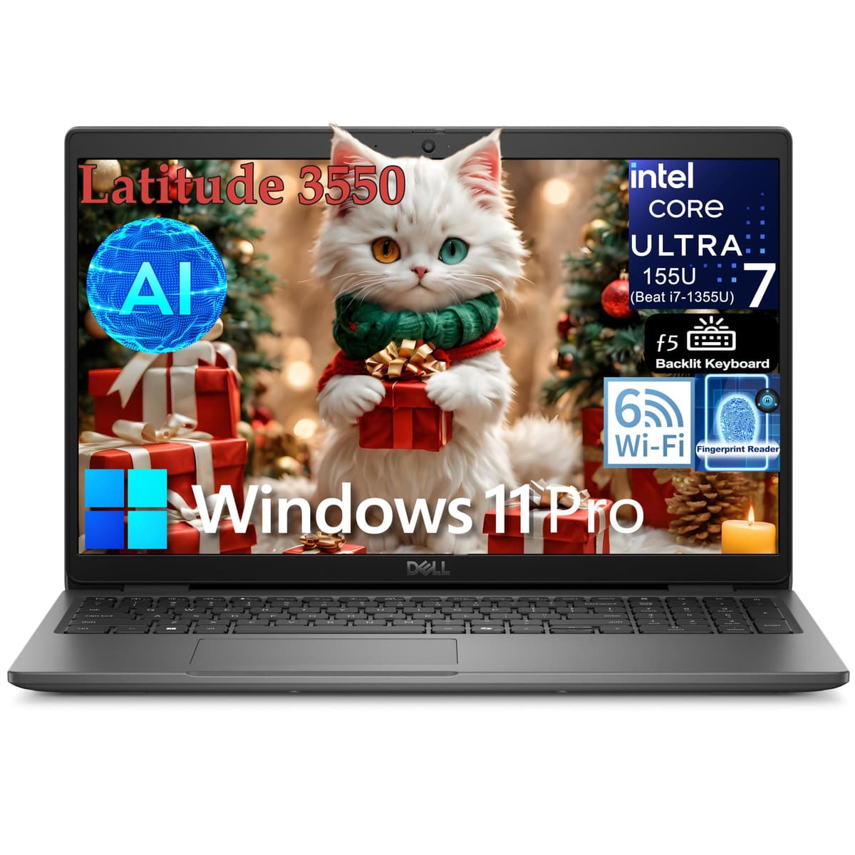 Dell Latitude 3550 Laptop, Intel Core Ultra 7 155U, 32GB DDR5, 2TB PCIe, 15.6" FHD, Windows 11 Pro Latitude 3540