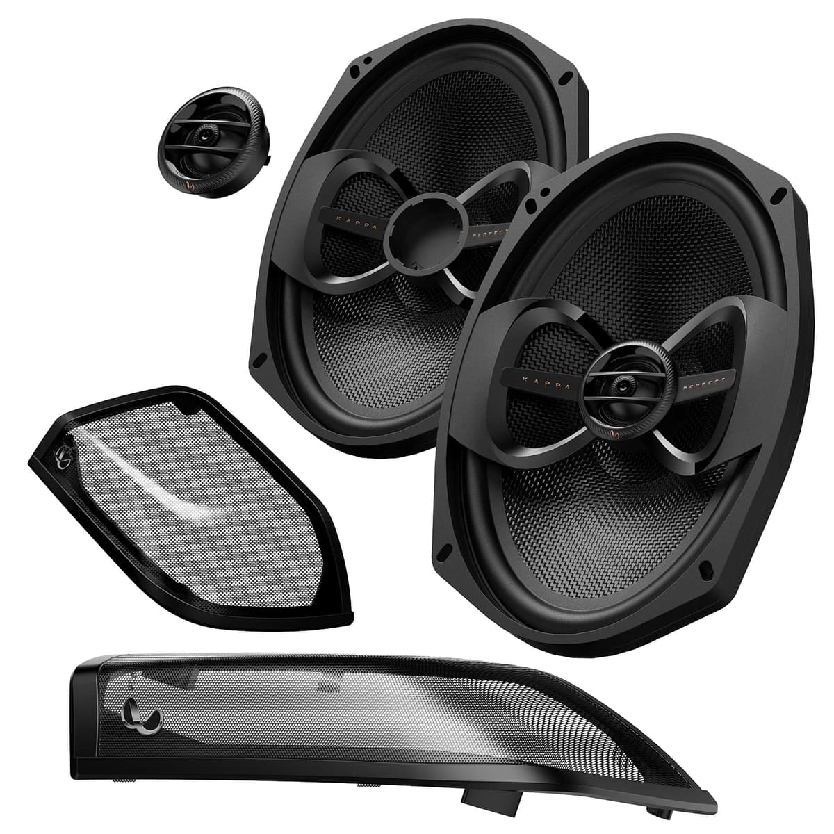 Infinity Kappa Perfect 900X Premium Parlantes Bidireccionales 6" x 9" para Motocicletas INFSPKKP900XAM