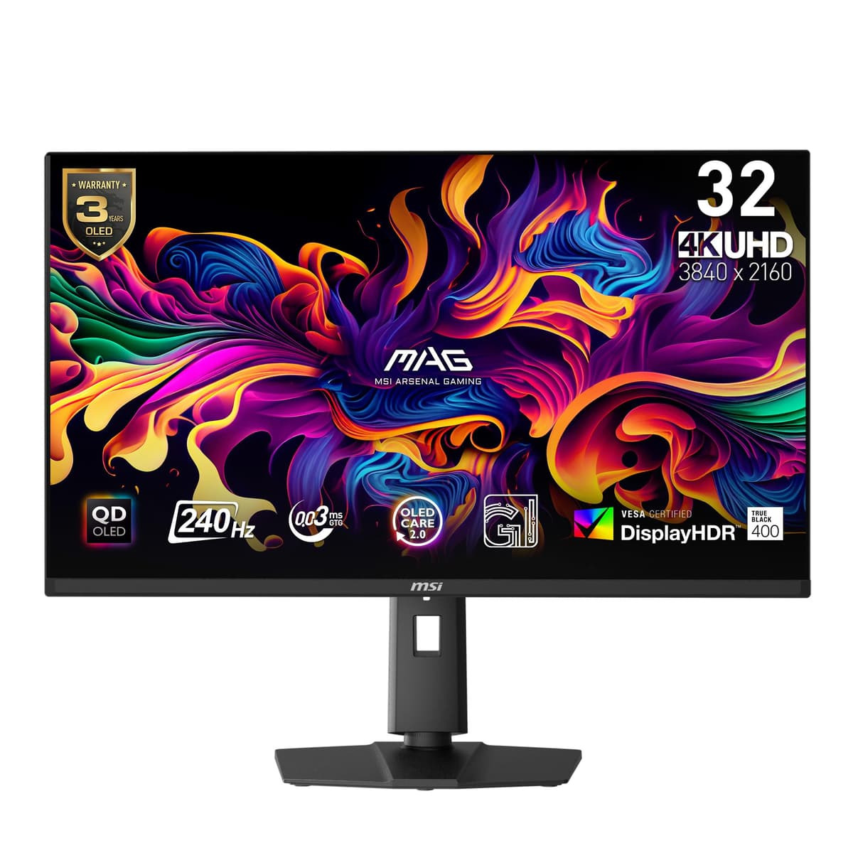 msi MAG 321UPX QD-OLED 32" 4K 3840 x 2160 240Hz 0.03ms True Black HDR 400