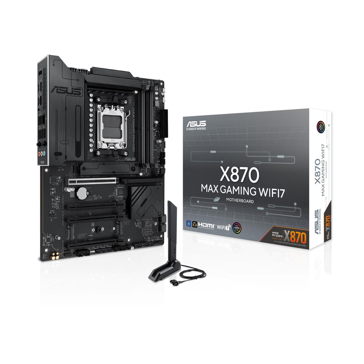 Repuesto ASUS X870 Max Gaming Wifi7 AMD X870 Socket AM5 ATX, W129160096 (X870 Socket AM5 ATX) 90MB1LY0-M0EAY0