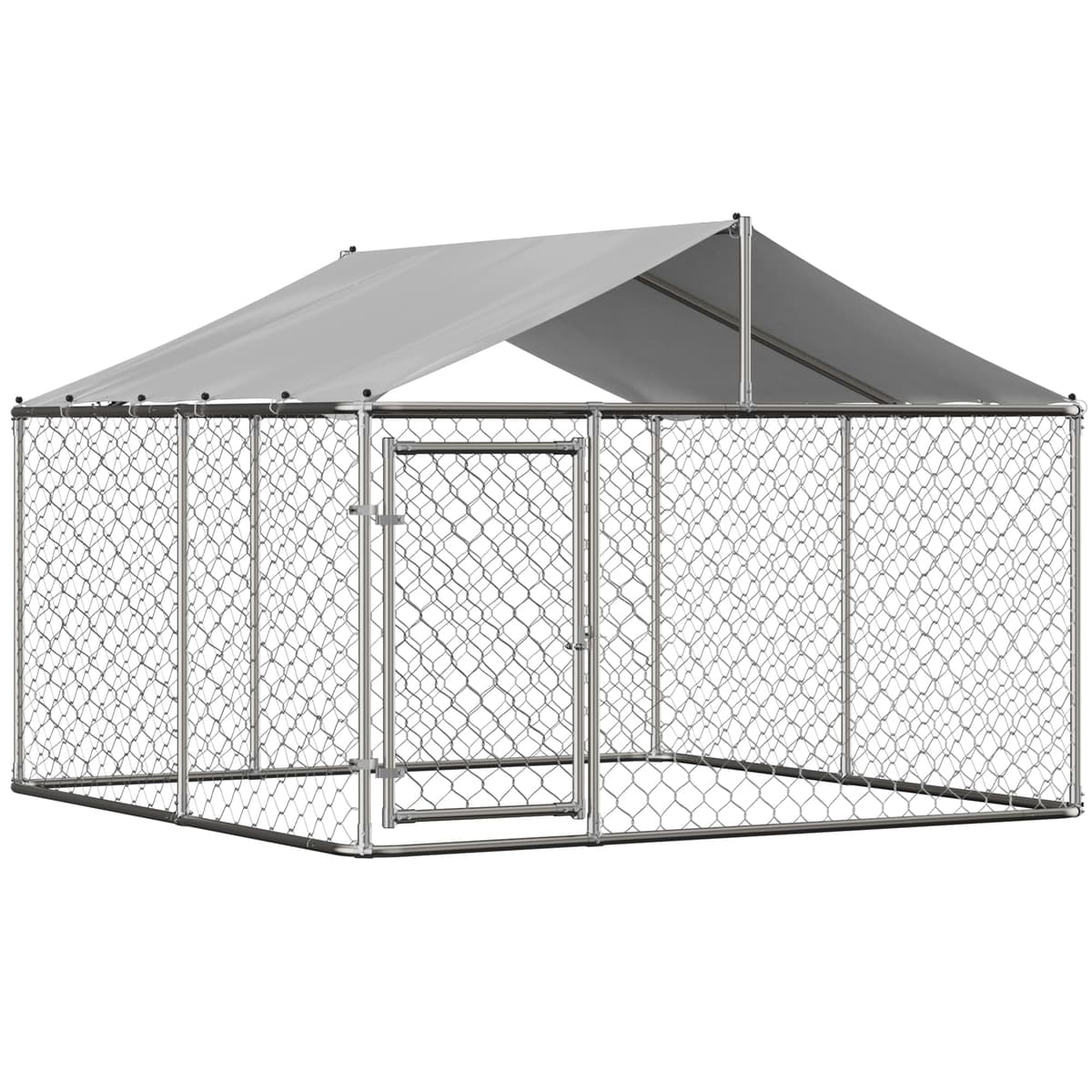 Kennel para Perros Grande FurGenius, Jaula Exterior Resistente con Techo Impermeable y Cerradura Segura