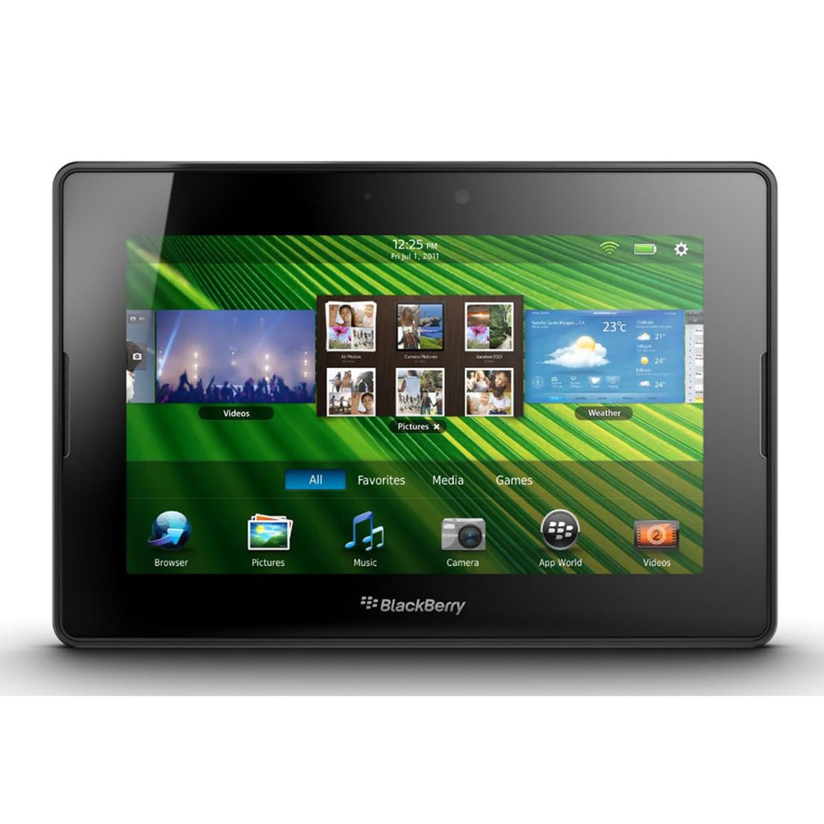 BlackBerry PlayBook 32GB Tablet PC MultiTáctil de 7" con Procesador Dual-Core de 1 GHz, Cámara de 5 MP y Cámara Secundaria de 3 MP, Video, GPS, Wi-Fi y Bluetooth - Negro FBA_PRD-38548-002