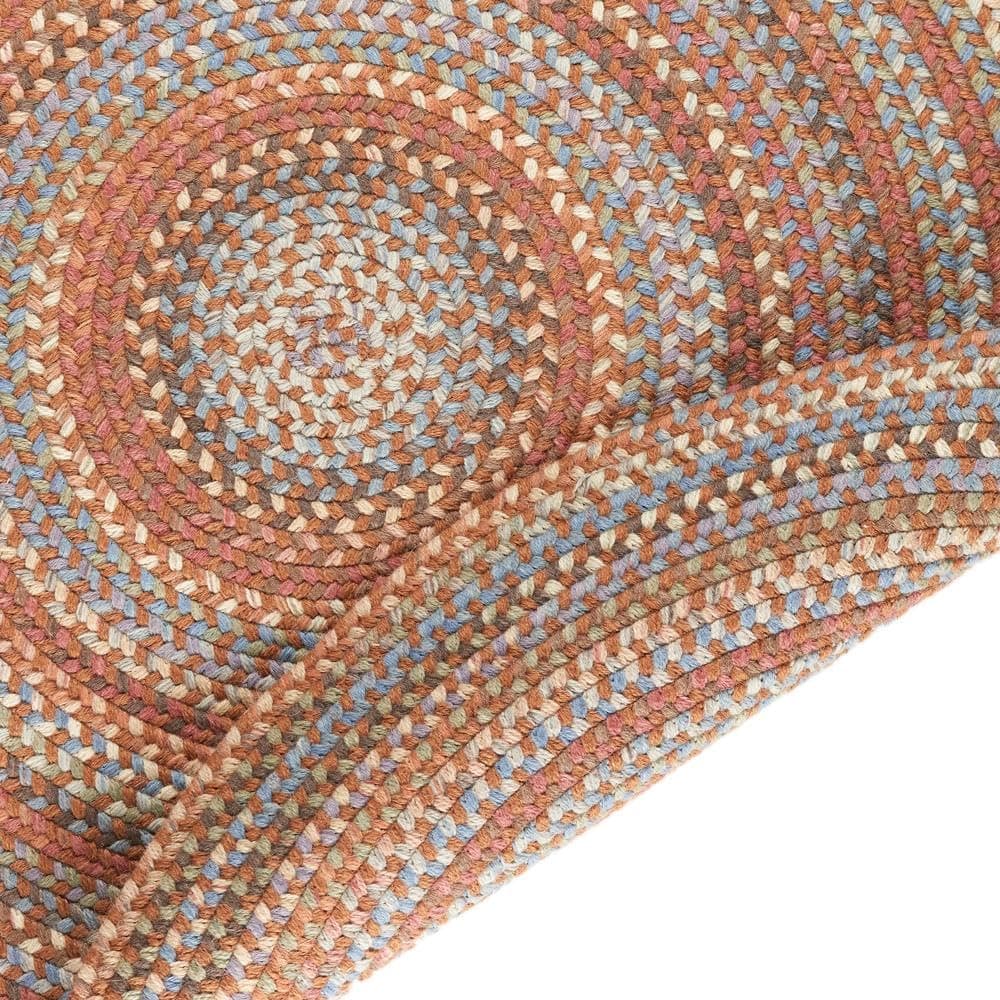 Super Area Rugs Cherry Hill Alfombra Trenzada de Lana - Bombay Multi - 7' Round RHO-CH77R084X084
