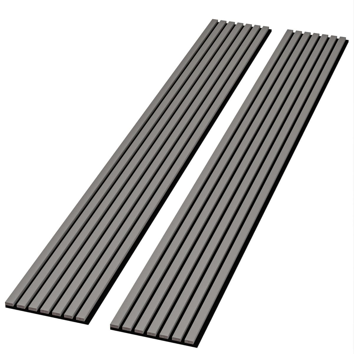 Industrial-Direct Paneles acústicos 3D tipo listón de madera 106" x 12.6" (Set de 20) Space Grey 106LACP