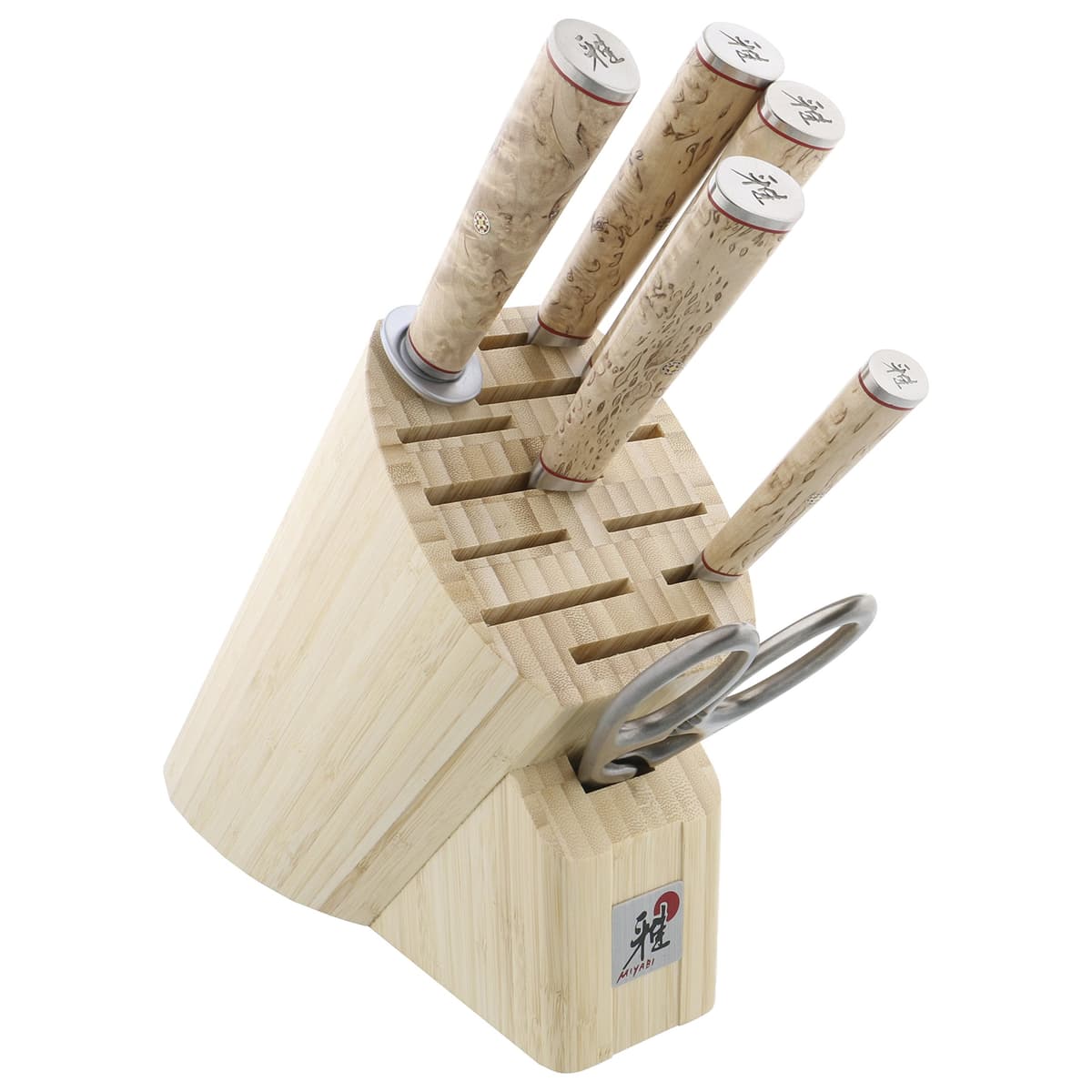 Set de cuchillos Miyabi Birchwood GS2 7 piezas con bloque de bambú 34370-007