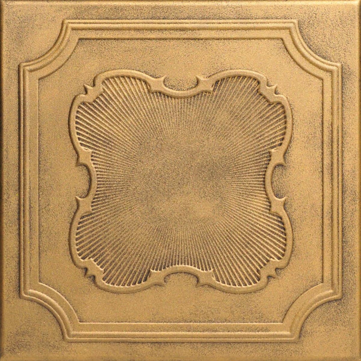 À LA MAISON CEILINGS R74 Coronado Foam Glue-up Ceiling Tile (Pack de 144) - Antique Gold R74ag-144