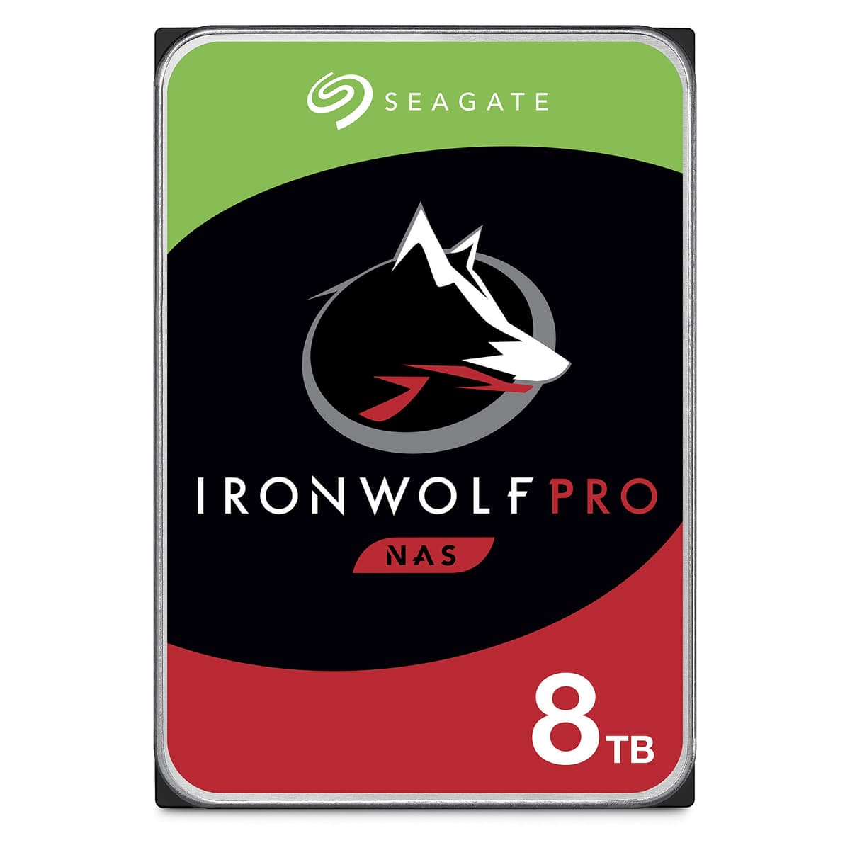 Seagate IronWolf Pro 8TB Disco Duro Interno NAS - 3.5 pulgadas SATA 6 Gb/s 7200 RPM 256 MB Caché para RAID Almacenamiento en Red, Servicio de Recuperación de Datos - Empaque Antiestrés (ST8000NEZ01) ST8000NEZ01/NE001