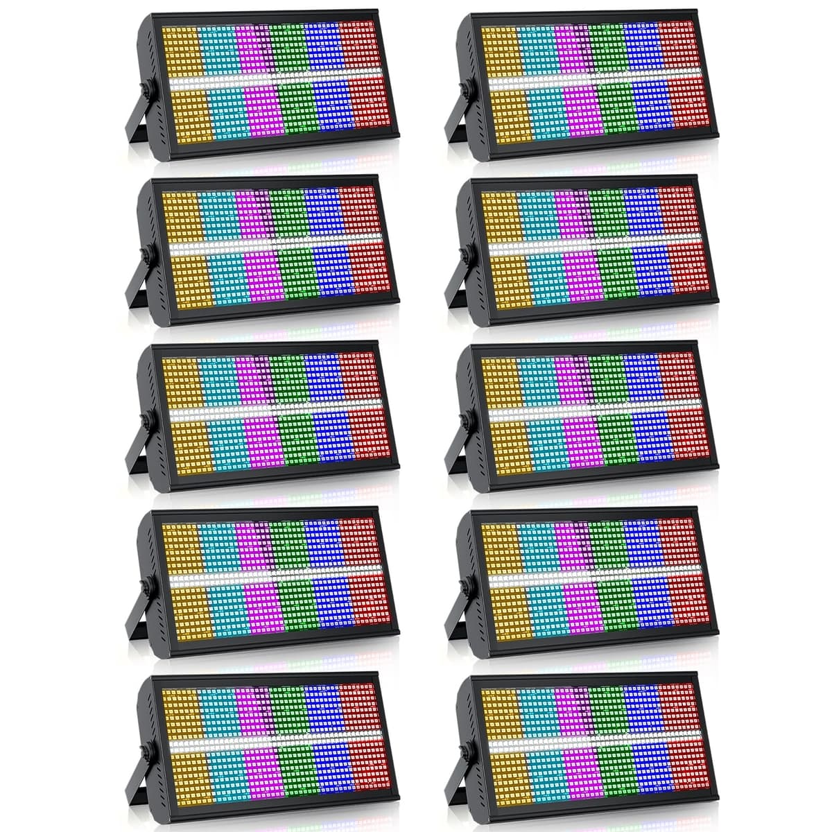 FODEXAZY Led Wall Washer 200W barra de iluminación DJ profesional DMX, activación por sonido, estroboscópico - Paquete 10 unidades ZQ06121USX10