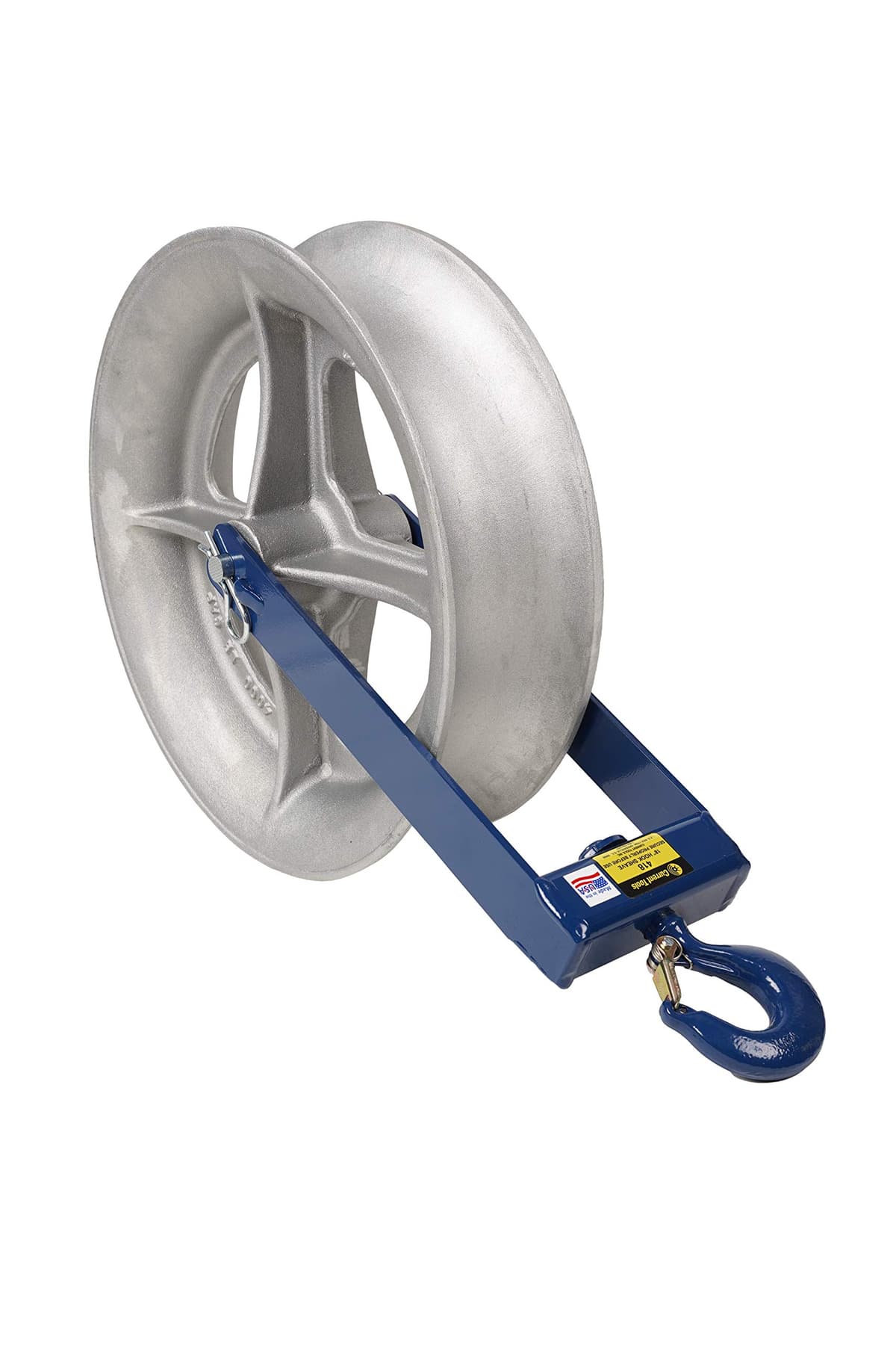 CURRENT TOOLS 418 Sheave tipo gancho 18" diámetro, marco soldado, capacidad 4000 lb