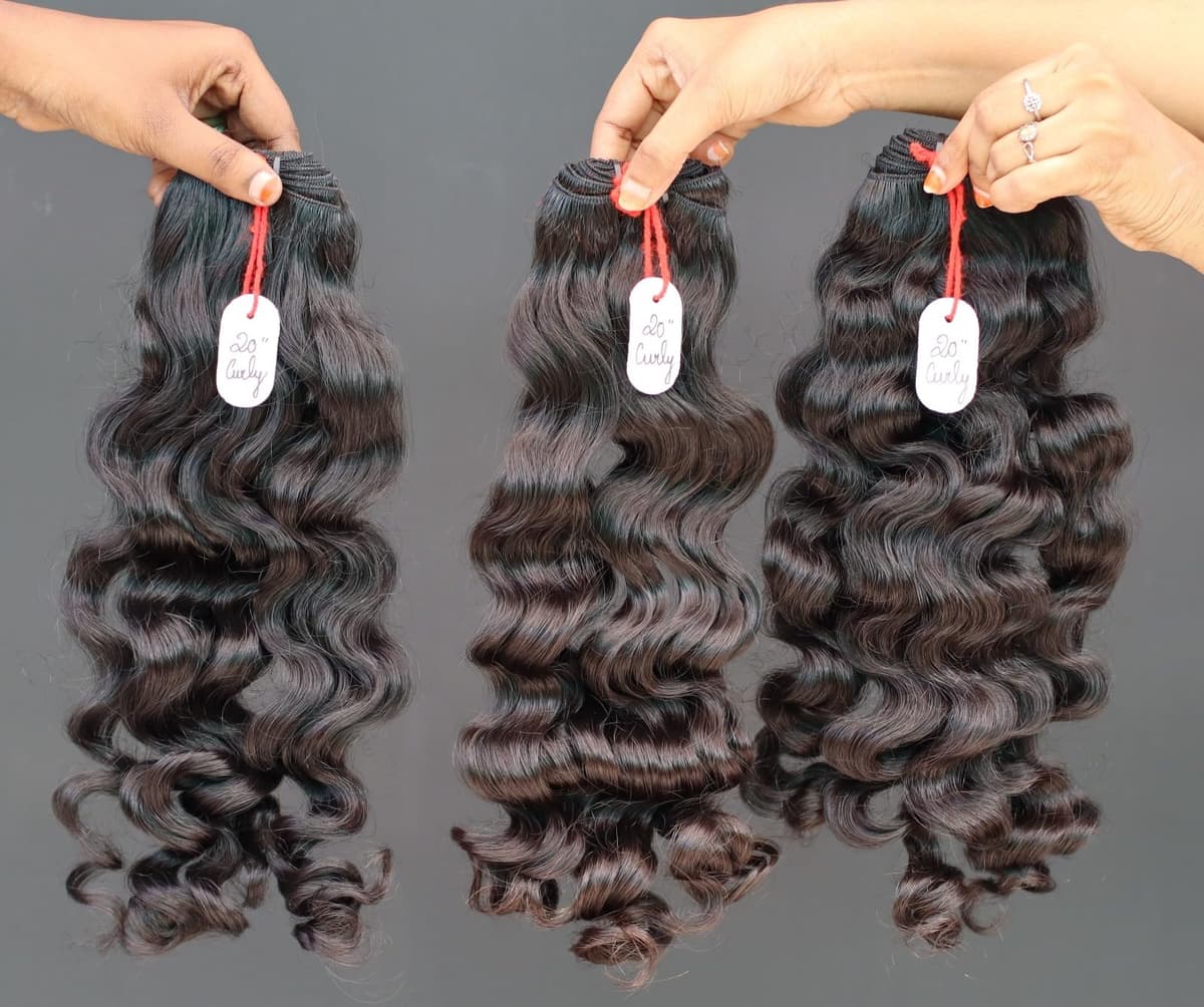 IDM 20” Curly 3 bundles - Cabello rizado virgen indio, doble weft, single donor
