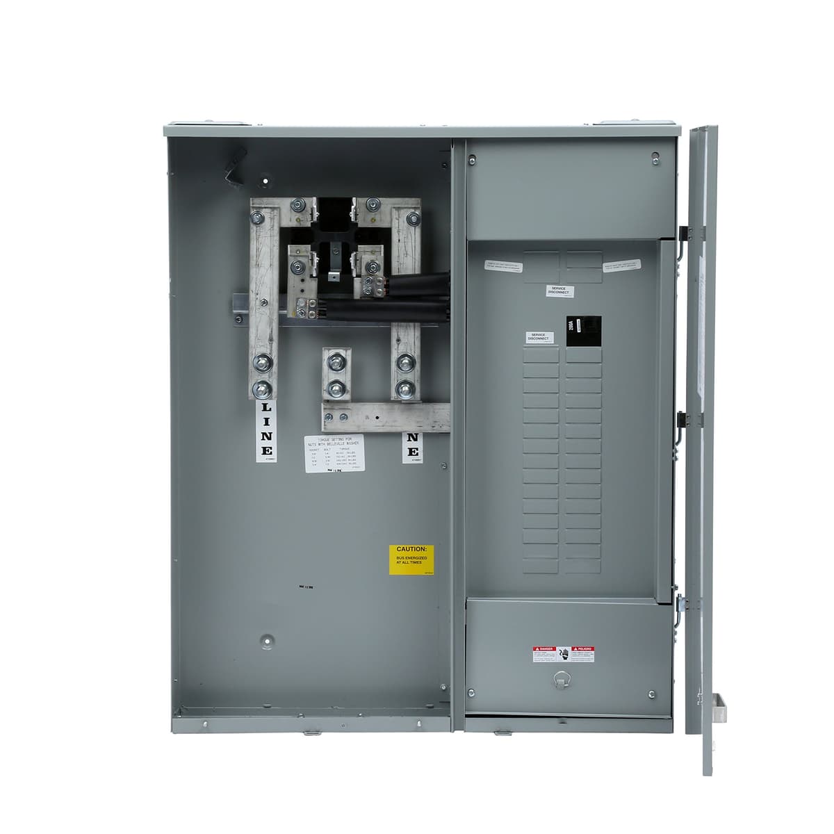 Siemens MC3042B1400SC combinación medidor-centro de carga 30 espacios, 42 circuitos, 400 A, superficie