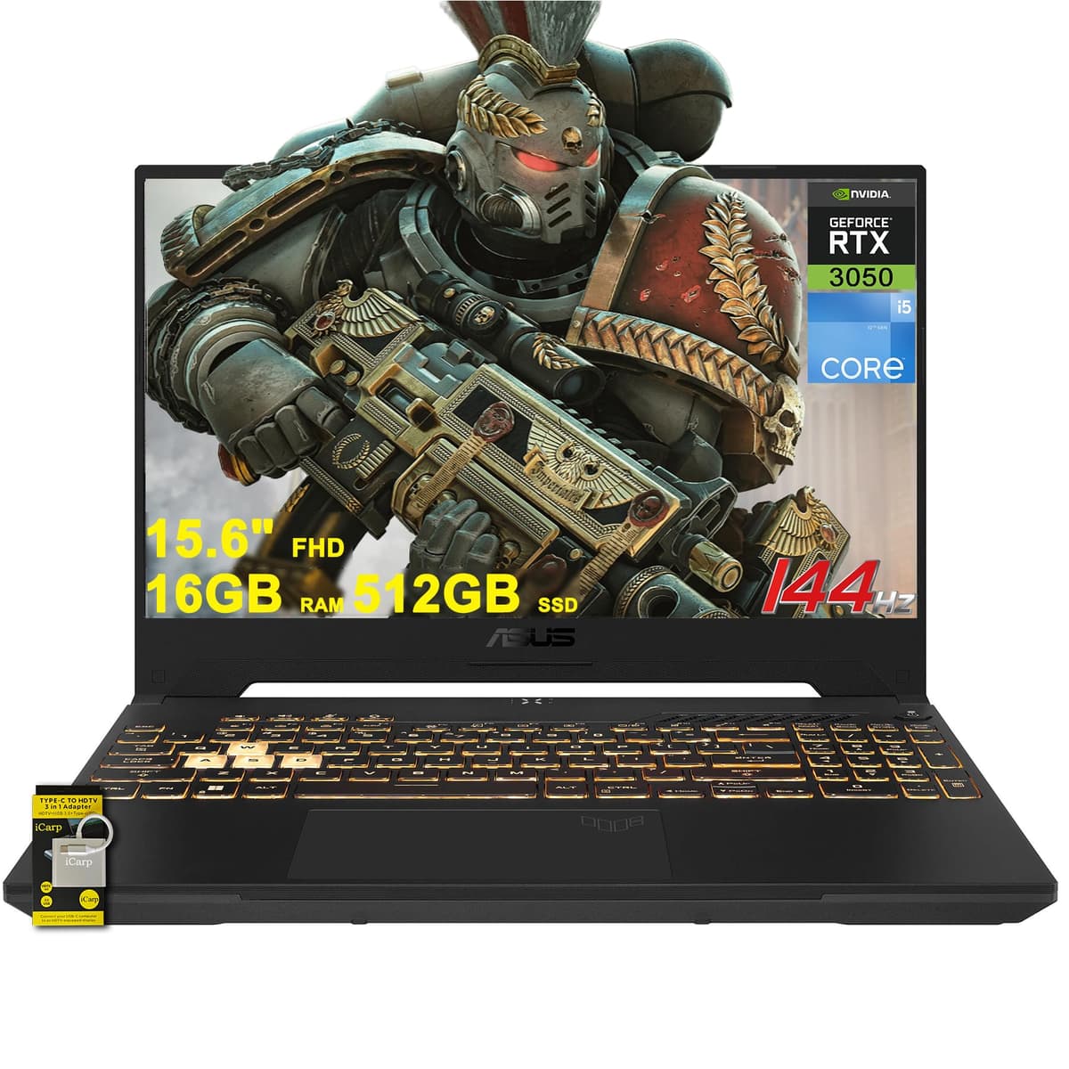 ASUS TUF F15 Laptop Gaming 15.6" FHD IPS 144Hz (MUX Switch + Optimus) Intel i5-12500H de 12 núcleos (Mejor que i7-11800H) 16GB DDR4 512GB SSD GeForce RTX 3050 Retroiluminado Thunderbolt 4 Type-C Win11 Accesorio ICP RM-3db6008e-7b00-44f9-9b0b-c28d3752a48e
