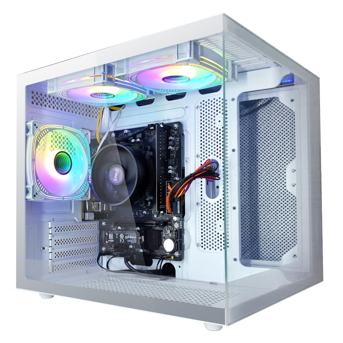 Computadora de Escritorio para Juegos suevery 16GB RAM 1TB SSD AMD Ryzen 7 5700G (CPU de 8 núcleos con gráficos Radeon Vega integrados) Wi-Fi PC Gamer Prearmada Blanca SUV9W1-SUV9W9