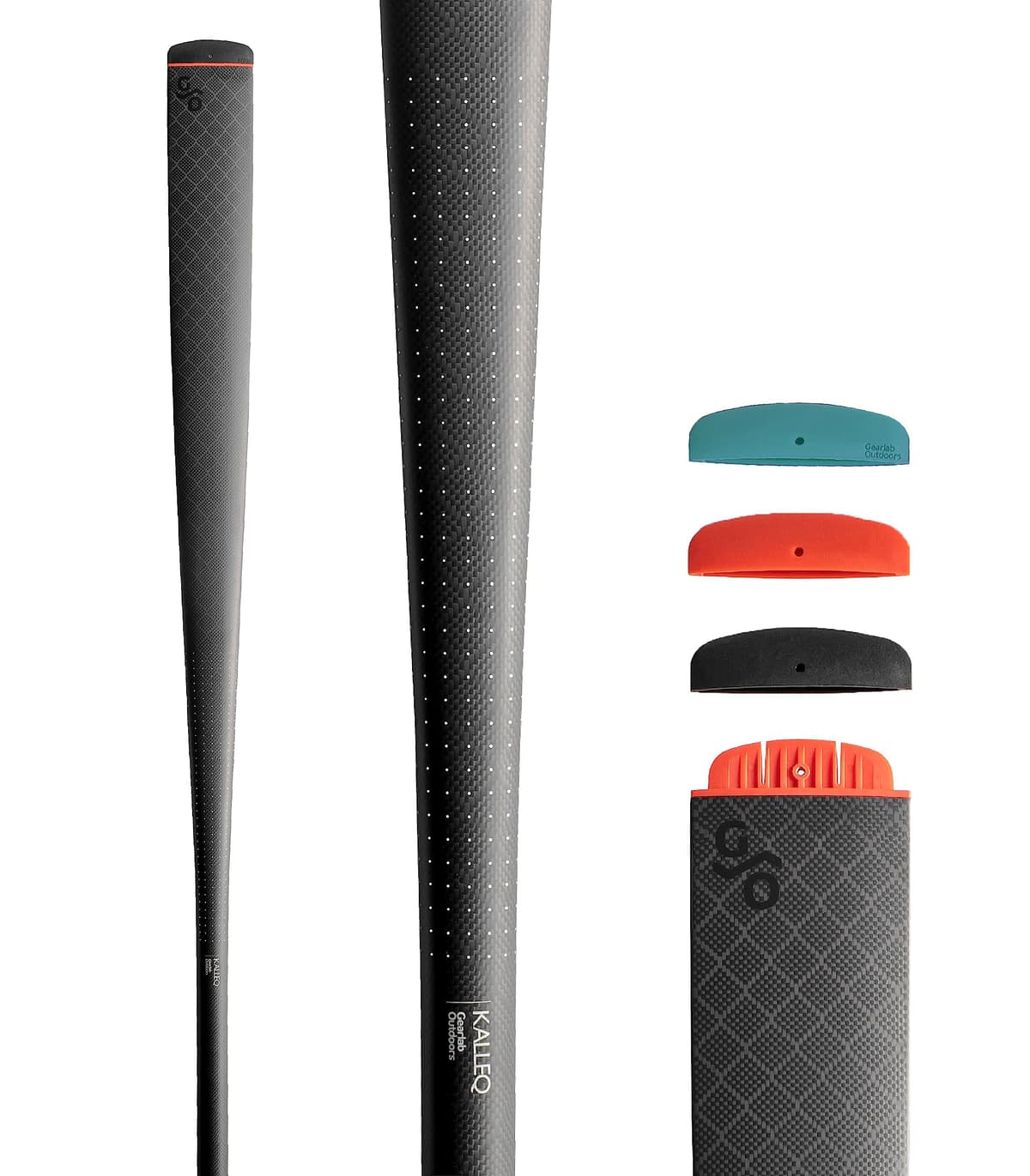 Gearlab Kalleq Greenland Kayak Paddle Set - Carbon Black (220) con Paddle Tips