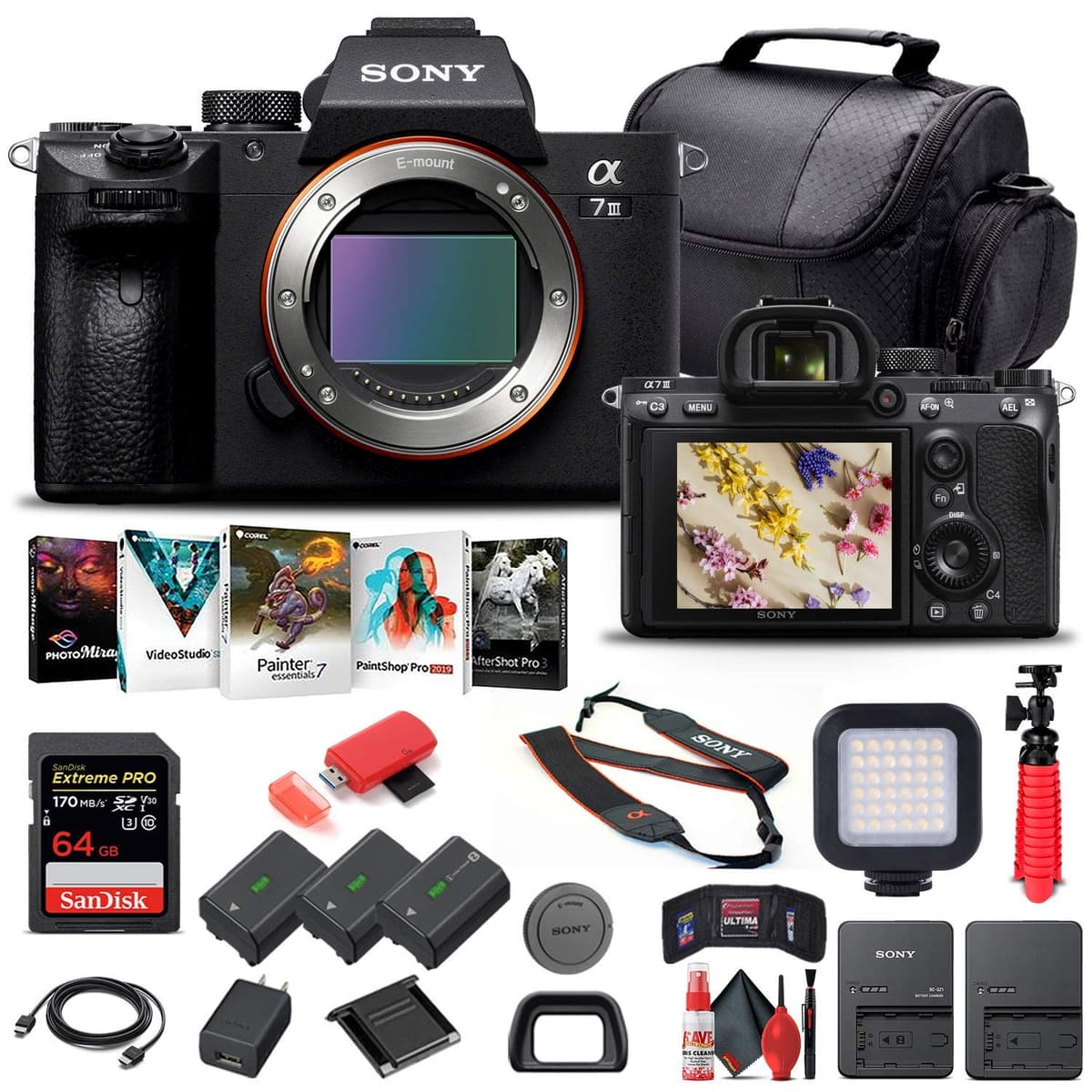 Sony Alpha a7 III Mirrorless Digital Camera (Solo cuerpo) (ILCE7M3/B) + accesorios (Renewed) ILCE7M3/B_EDI_2
