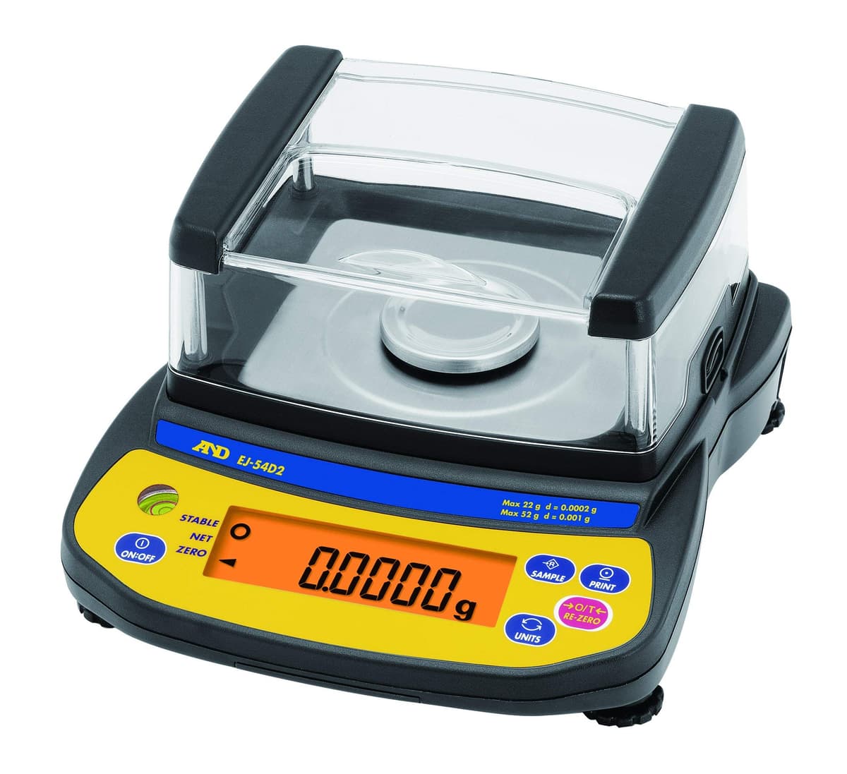 A&D EJ-54D2 Balanza portátil de rango dual 22/52 g