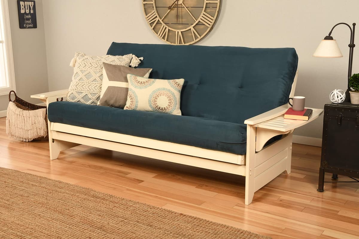 Kodiak Furniture Futon Set tamaño Full, Blanco KFPHAWSNAVYLF5MD3