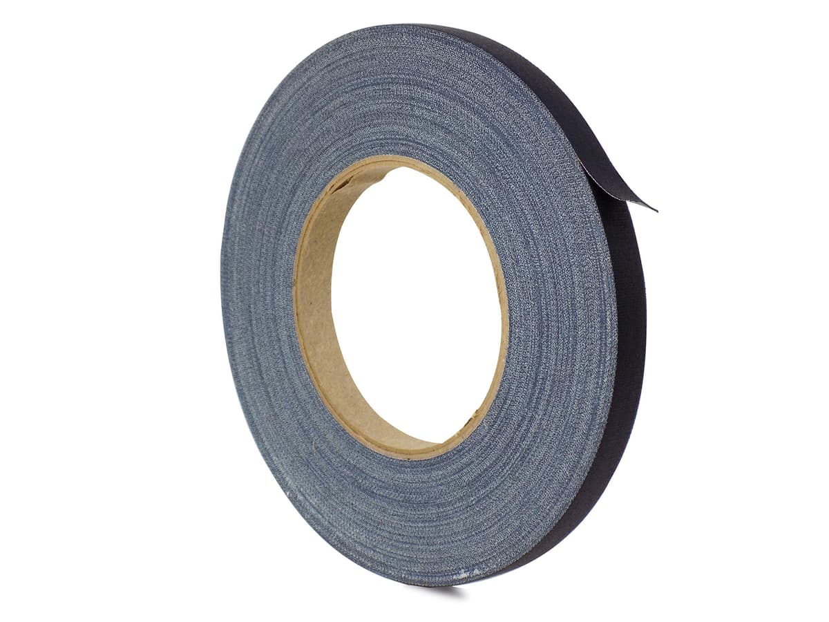 WOD GTMC12 Cinta gaffer negra 1/2" x 60 ft, sin residuo (96 rollos) WOD-CGT-665C-BLA