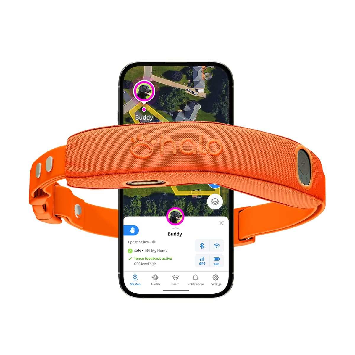 Halo Collar 5, Nuevo Sistema de Cerca Inalámbrica para Perros & Collar GPS, Requiere Suscripción, Impermeable, Llama, Tamaño Único 850035906743