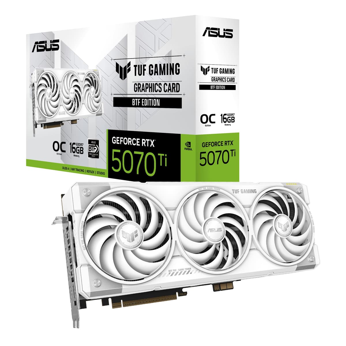 ASUS TUF Gaming GeForce RTX 5070 Ti 16GB GDDR7 BTF White OC Edition 90YV0N60-M0NA00