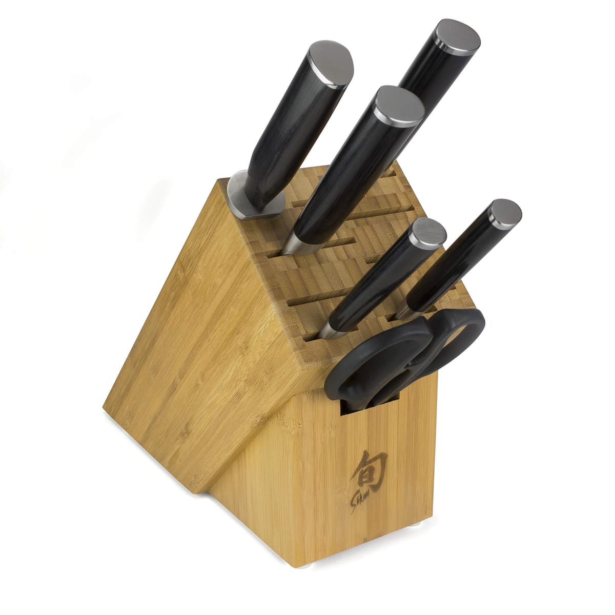 Shun Classic Set de Cuchillos Esencial 7 Piezas con Bloque de Bambú DM2003B