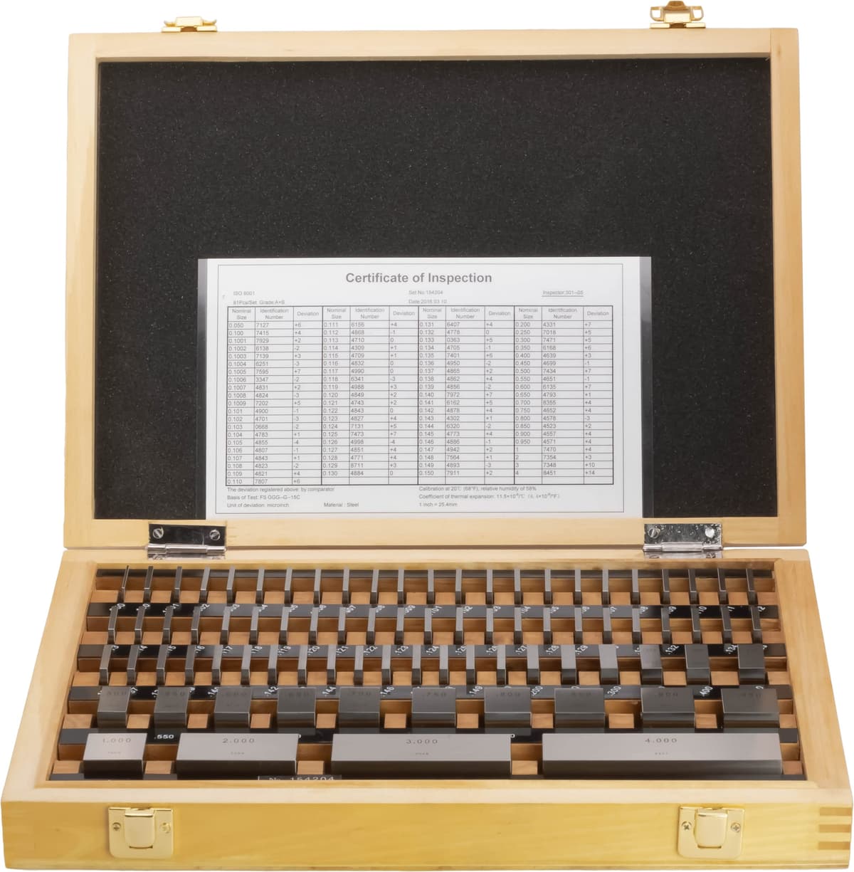 CME Juego de Bloques Calibradores de Acero 81 piezas Grado 3 702-SQG3